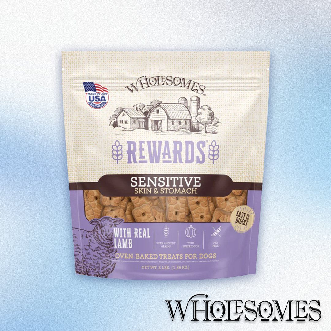 Wholesomes - Rewards Sensitive Skin & Stomach Lamb Oven-Baked Treats (3lb)