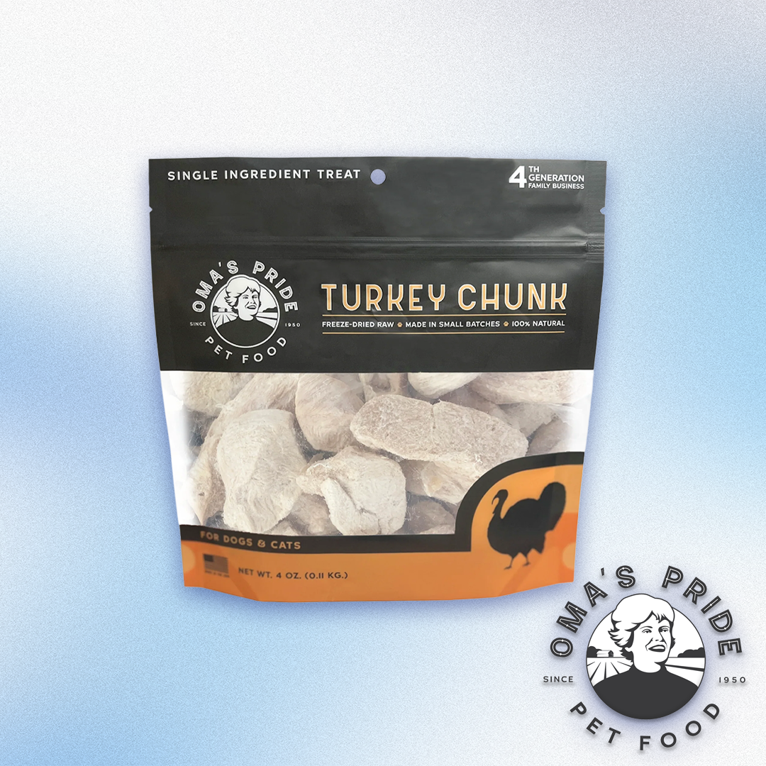 Oma's Pride - Freeze-Dried Raw Turkey Chunks (4oz)