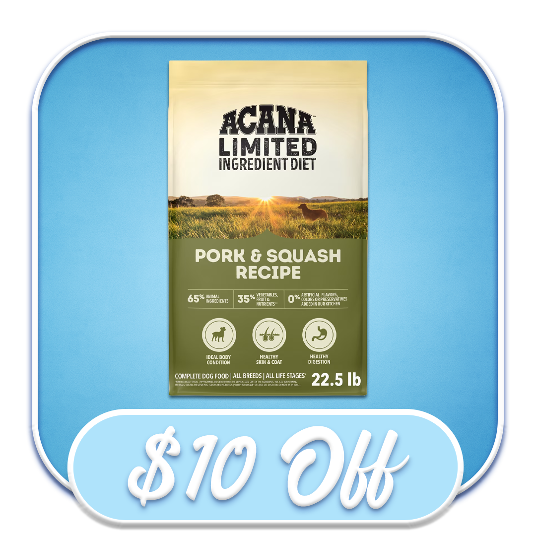 #34823 Acana - Pork  & Squash Recipe 22.5lb Dry Dog Diet