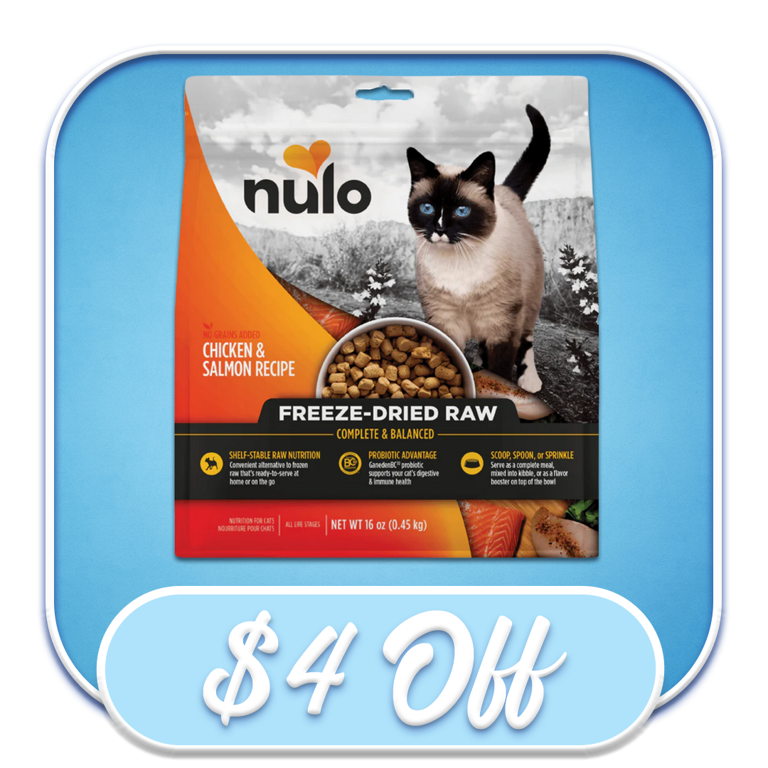 #49771 Nulo - Freeze-Dried Raw Grain-Free Chicken & Salmon Recipe 16oz Cat Diet