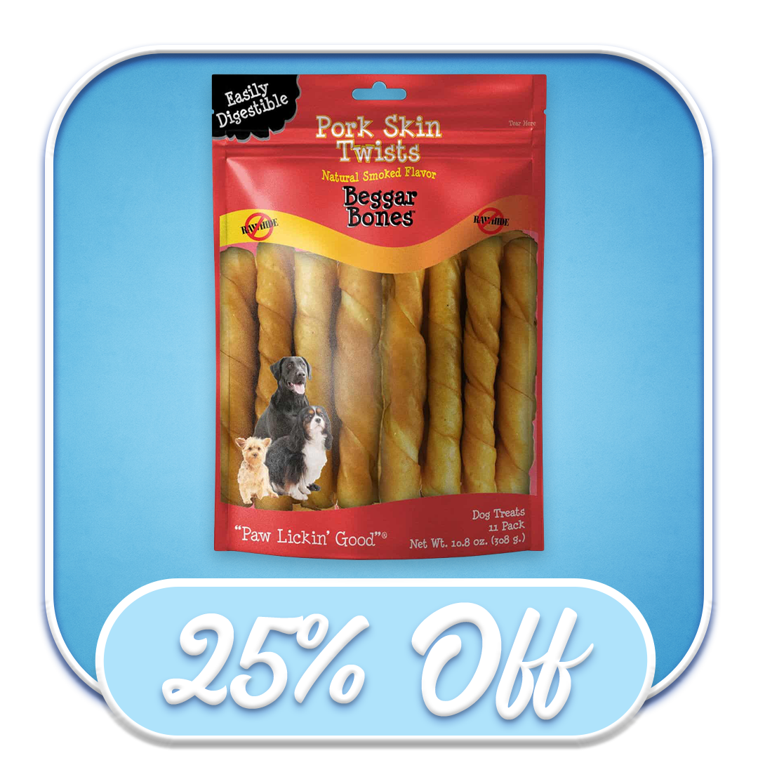 #47158 Savory Prime - Beggar Bones Pork Twists 11pk