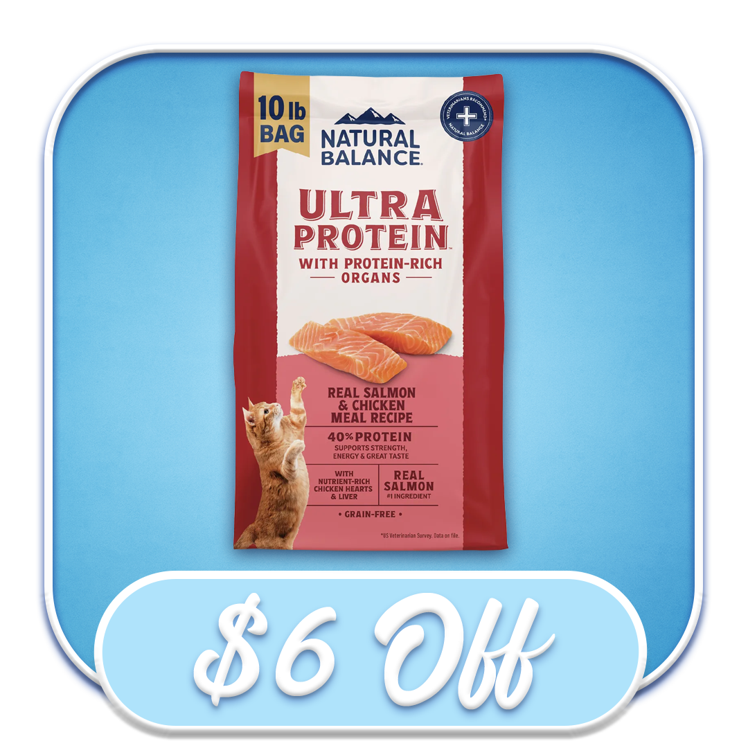 #51386 Natural Balance - Ultra Protein Real Salmon & Chicken Meal Recipe 10lb Dry Cat Diet