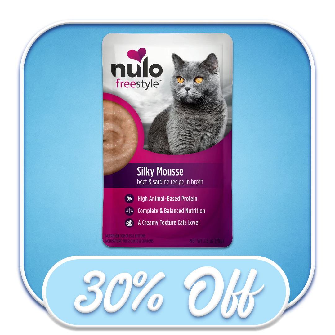 #43599 Nulo - Freestyle Silky Mousse Beef & Sardine Recipe in Broth 2.8oz Wet Cat Diet