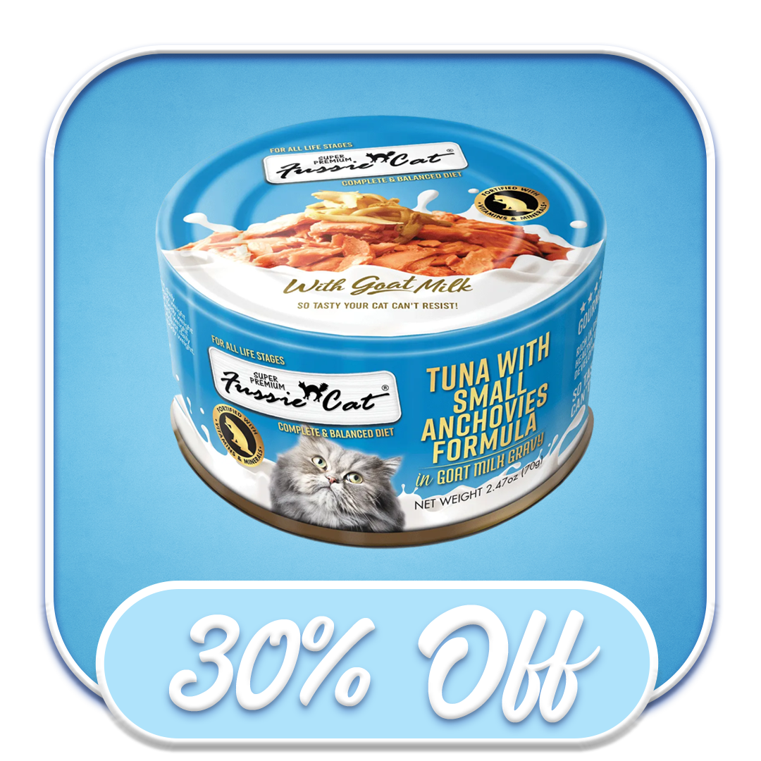 #49045 Fussie Cat - Tuna with Small Anchovies in Goat's Milk Formula 2.47oz