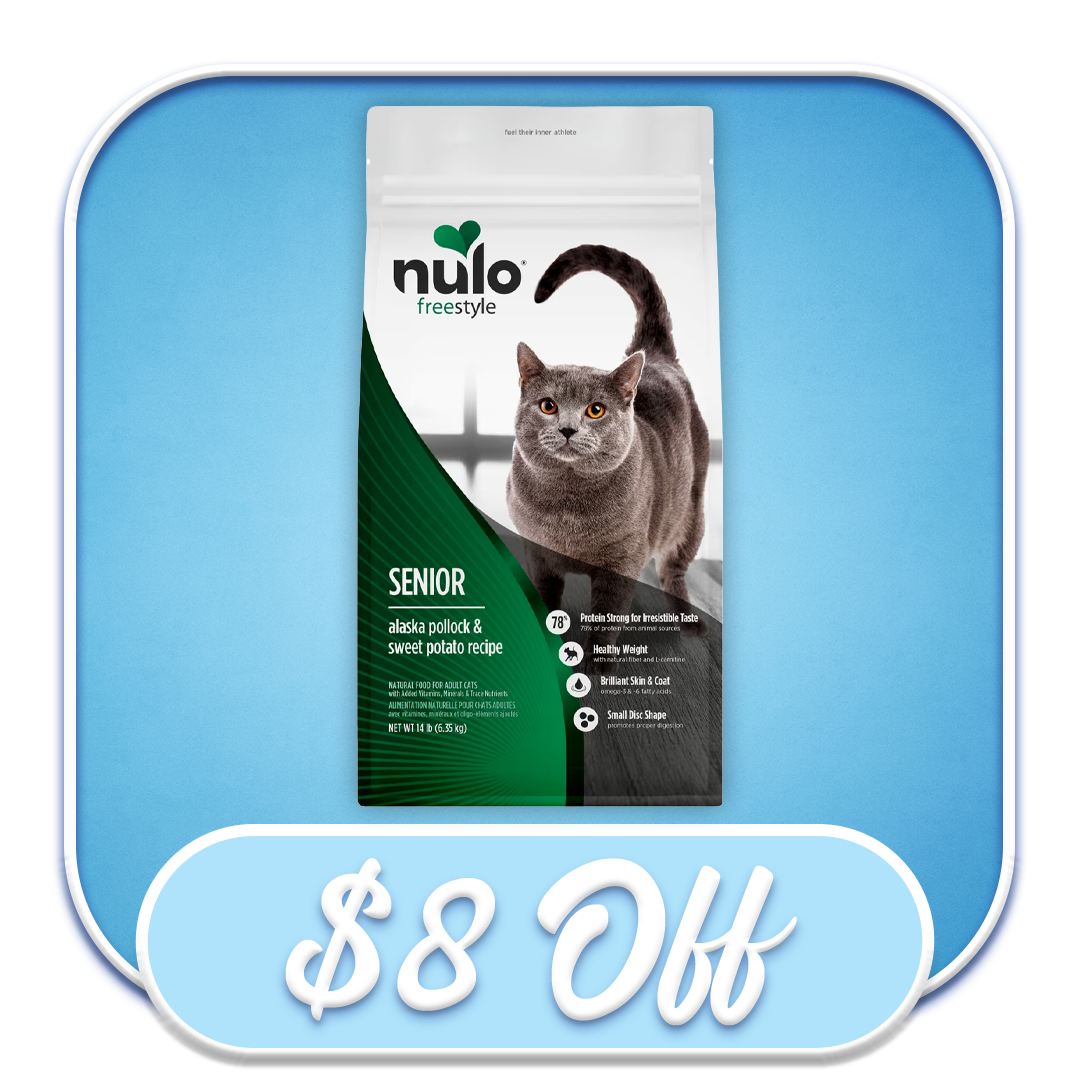 #39906 - Nulo FreeStyle Senior Alaska Pollock & Sweet Potato 12lb Dry Cat Diet
