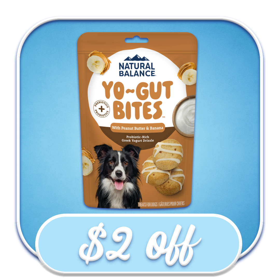  #52009 & #52010 Yo-Gut Bites - Peanut Butter and Banana (4.5oz & 10oz)