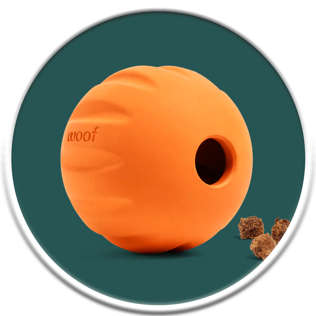 Flyball - Orange 2-in-1 Fetch and Puzzle Toy