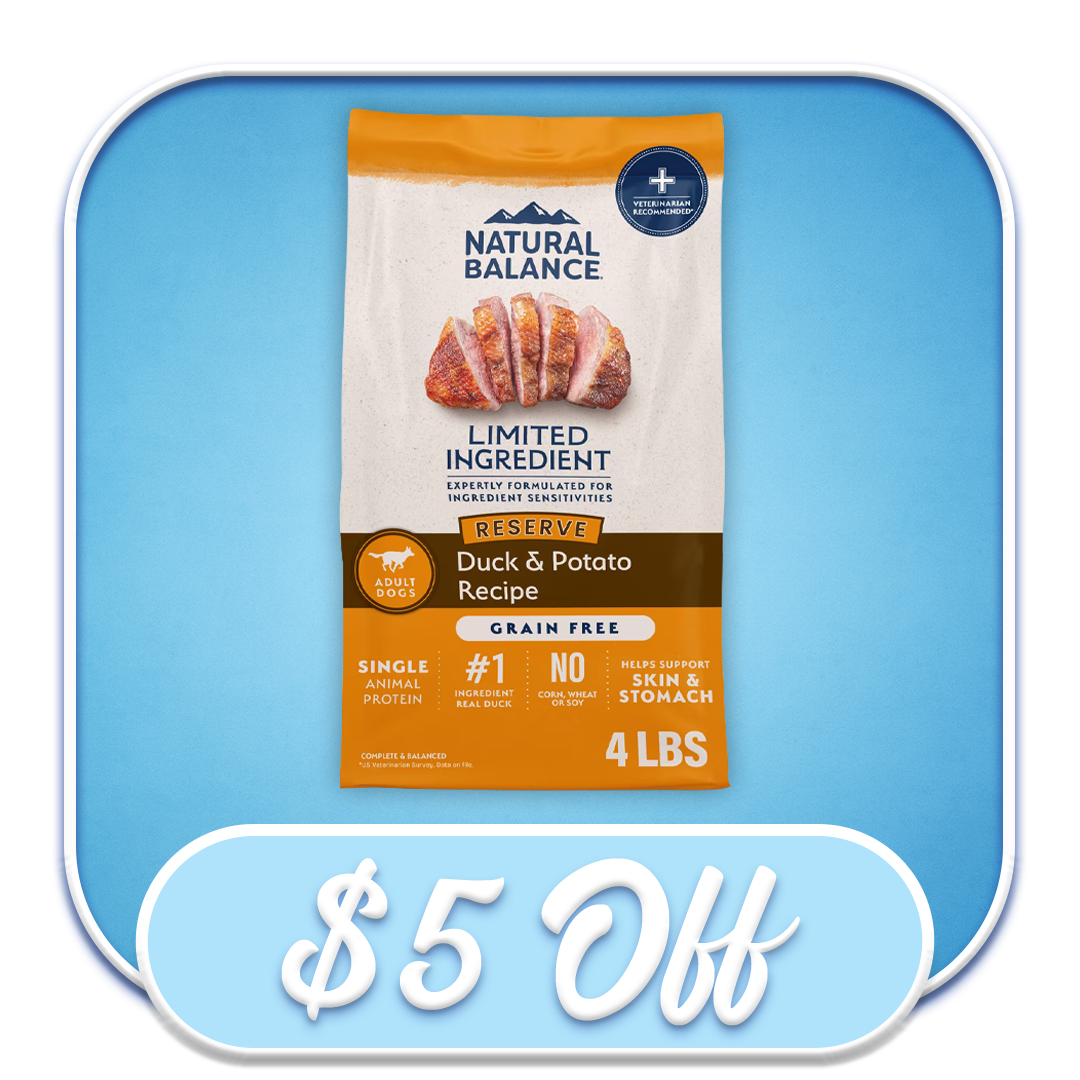 #51163 - Natural Balance Grain Free Reserve Duck & Potato 4lb Dry Dog Diet