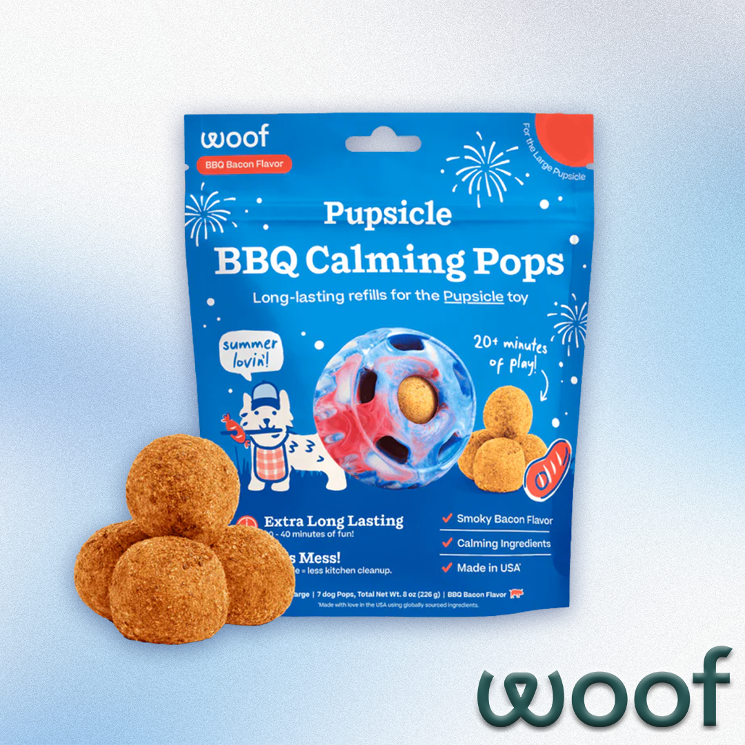 Woof - Limited Edition BBQ Bacon Calming Refill Pops (S-XL)