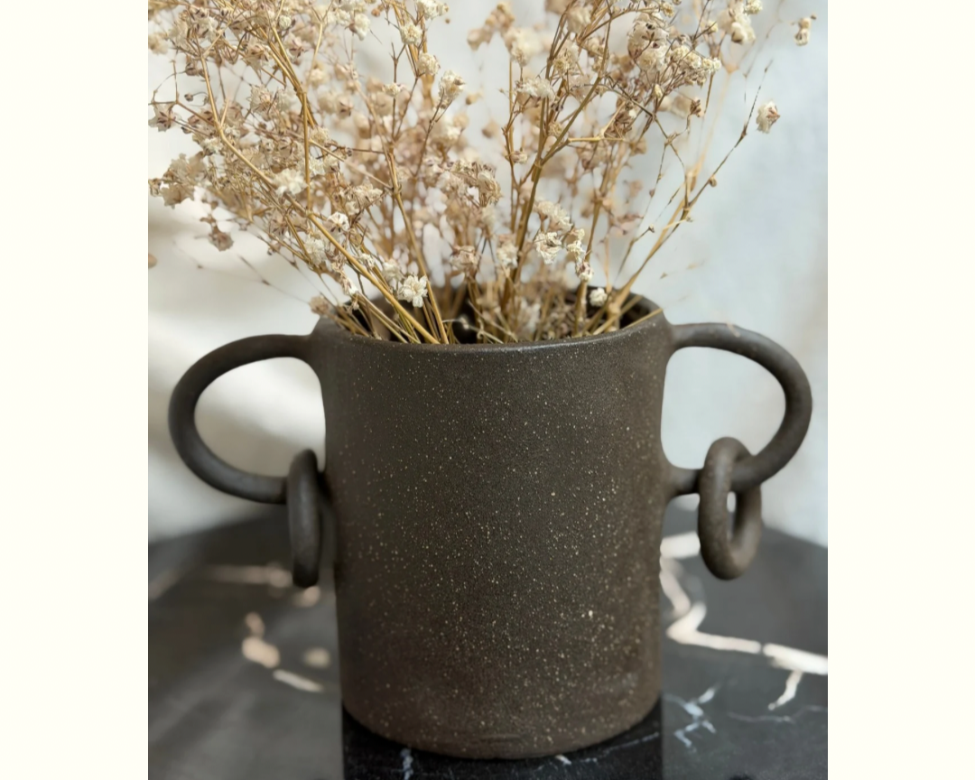 Small Umber Loop Vase