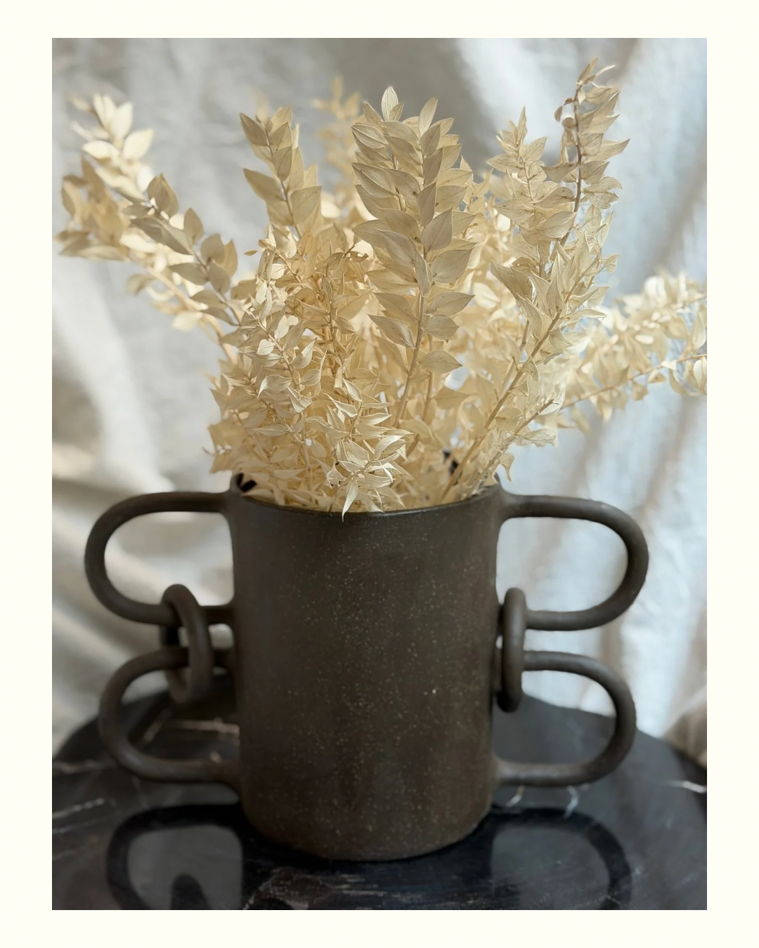 Large Umber Loop Vase