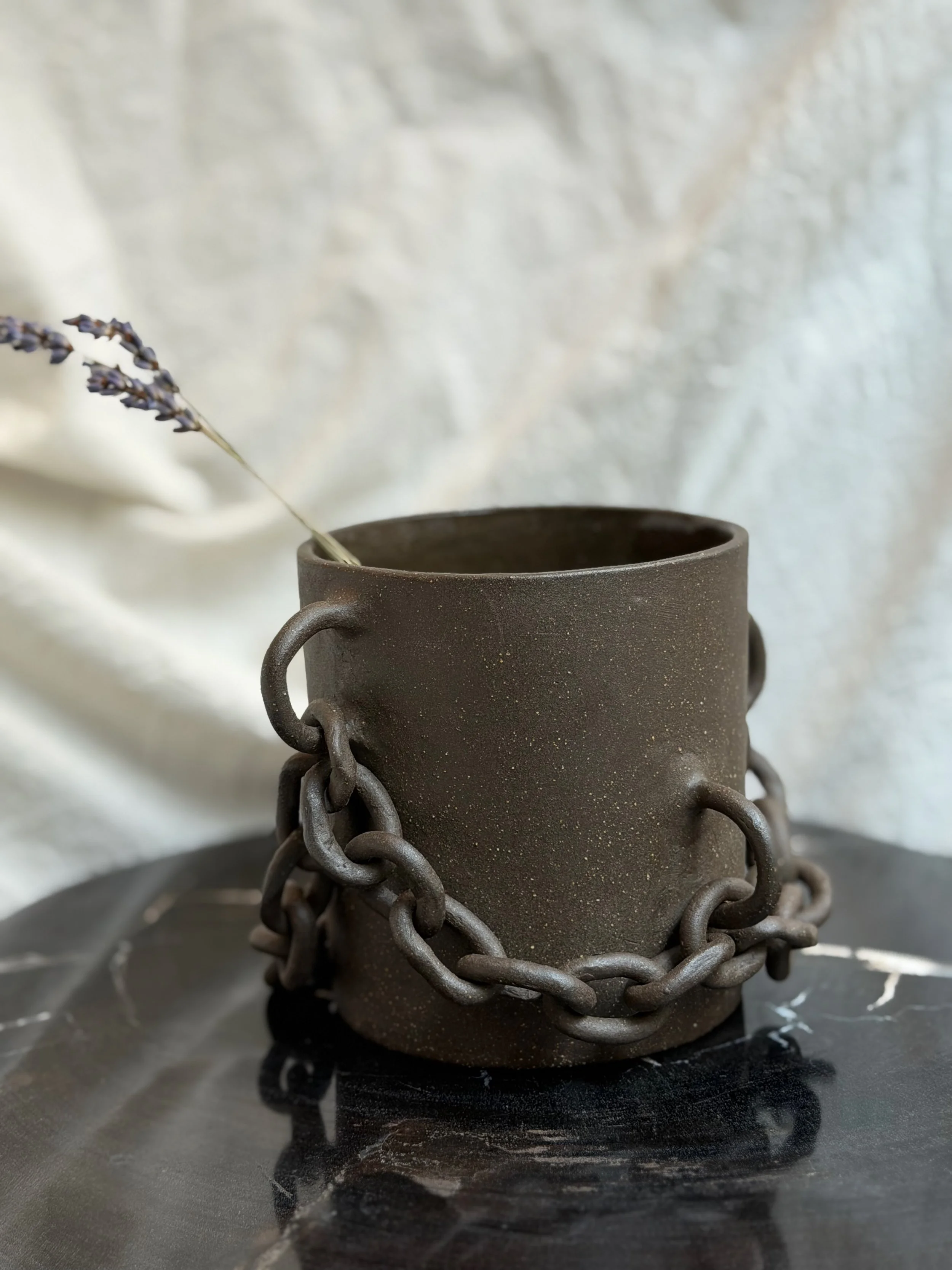 Umber Chain Vase