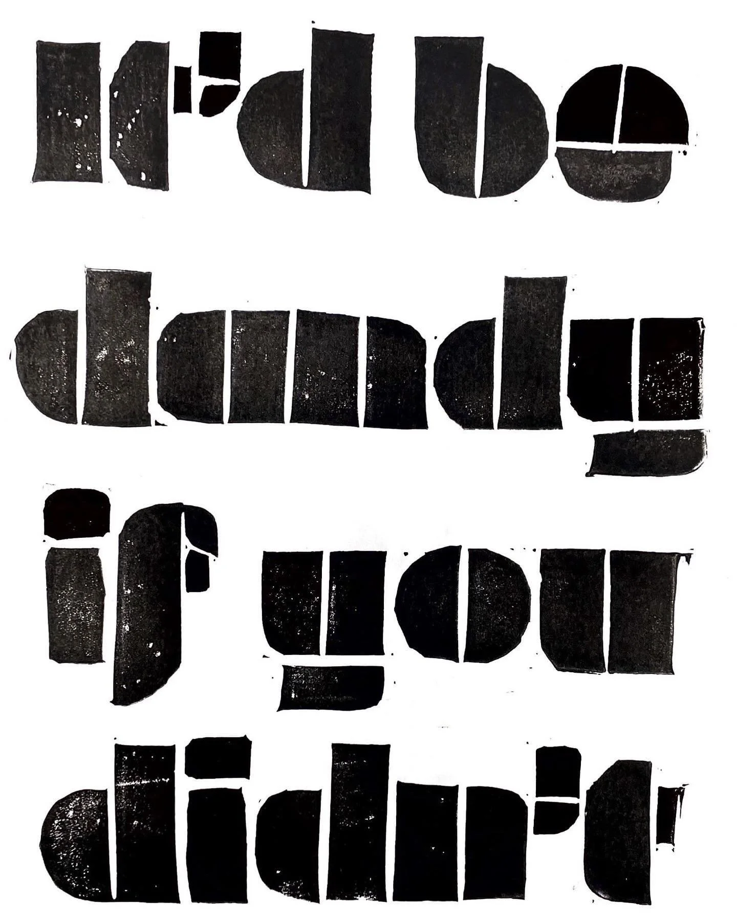 It&rsquo;d be dandy if you didn&rsquo;t

#cowboy #printmaking #print #type #typography #linocutprint #yeehaw #folksy #smallbusiness