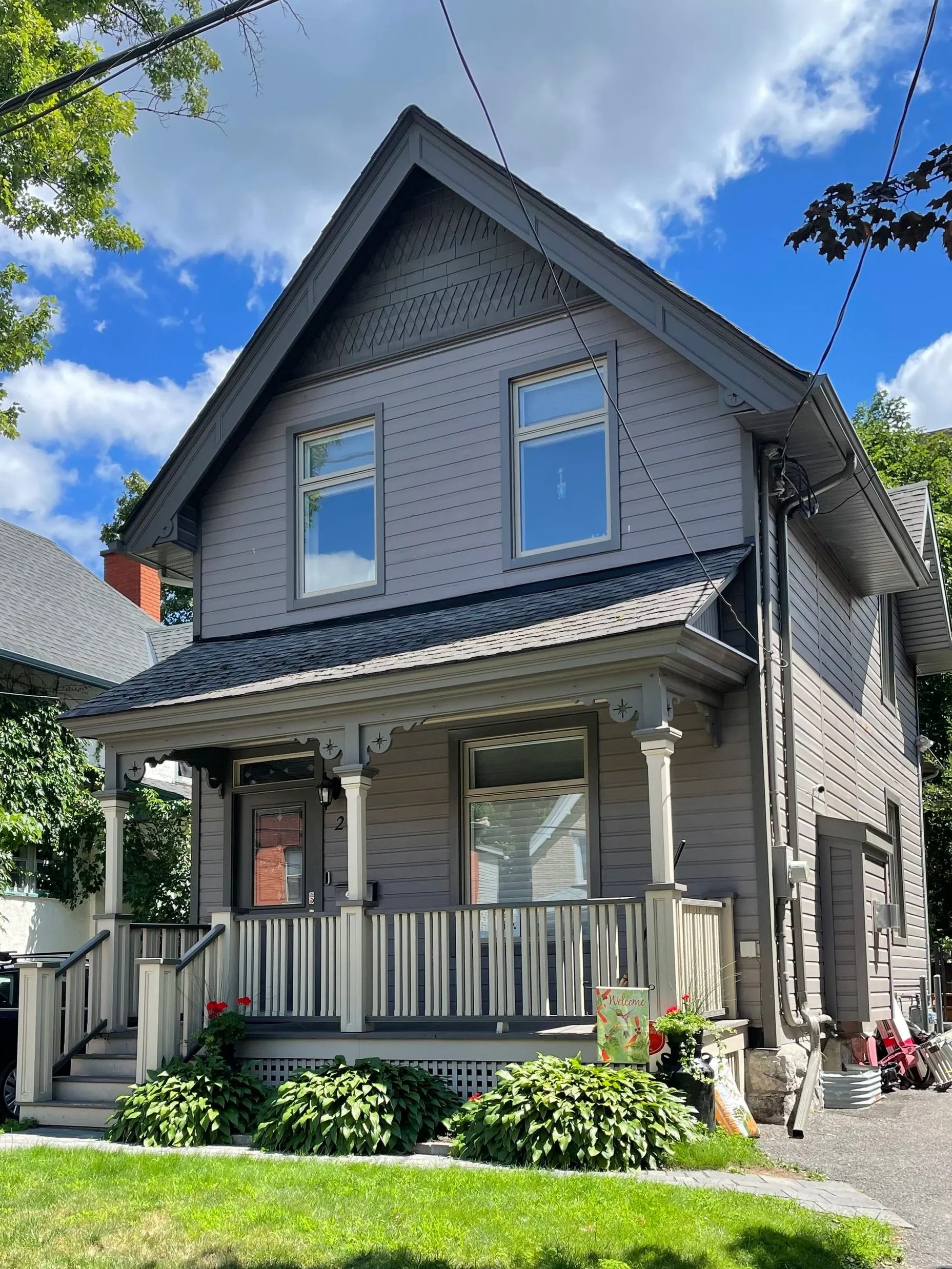 Exterior wood siding and trim painting