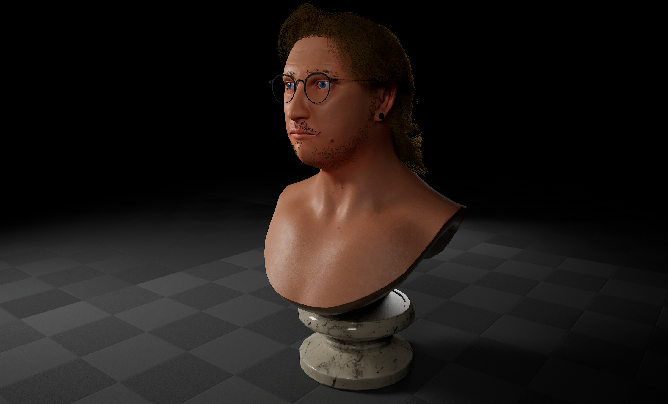 Logan 3D Model Bust Render