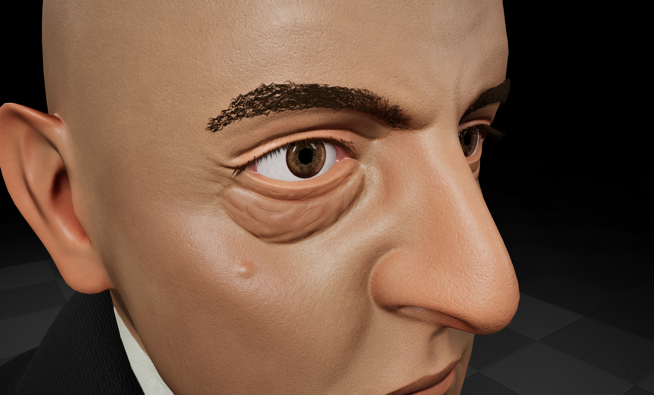 Old Butler 3D Close Up