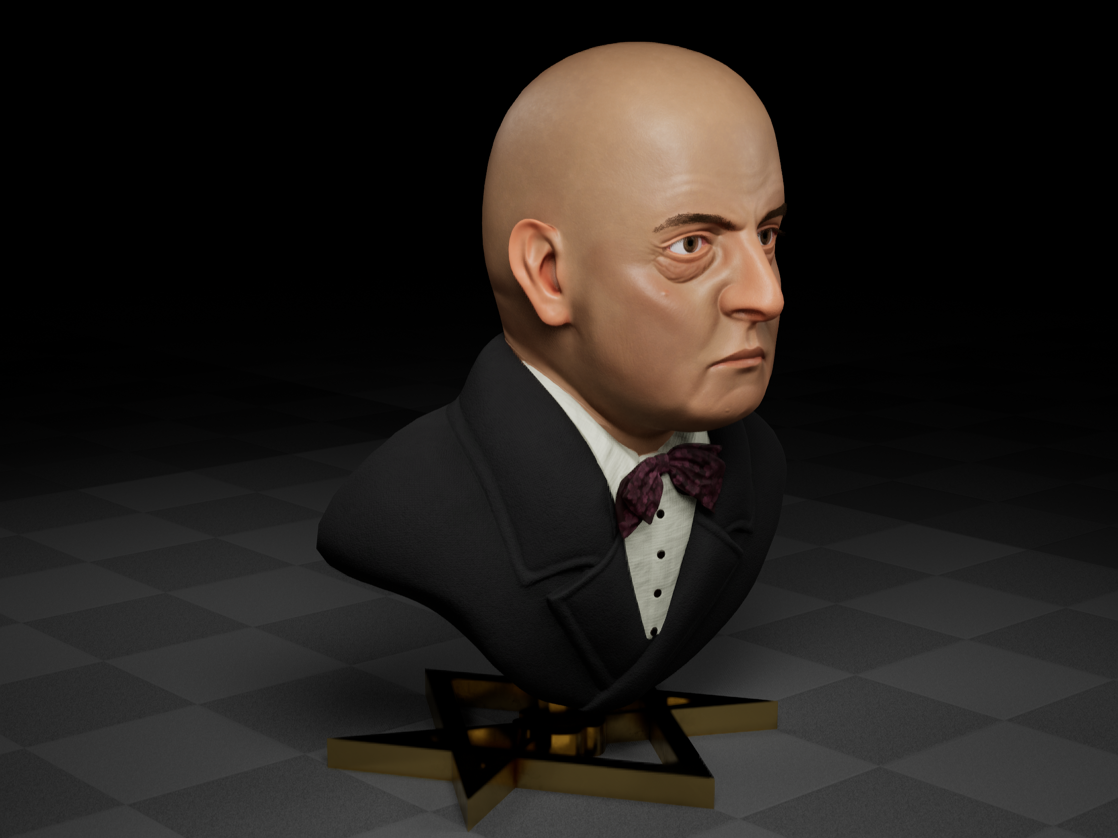 Bust Render of Old Butler
