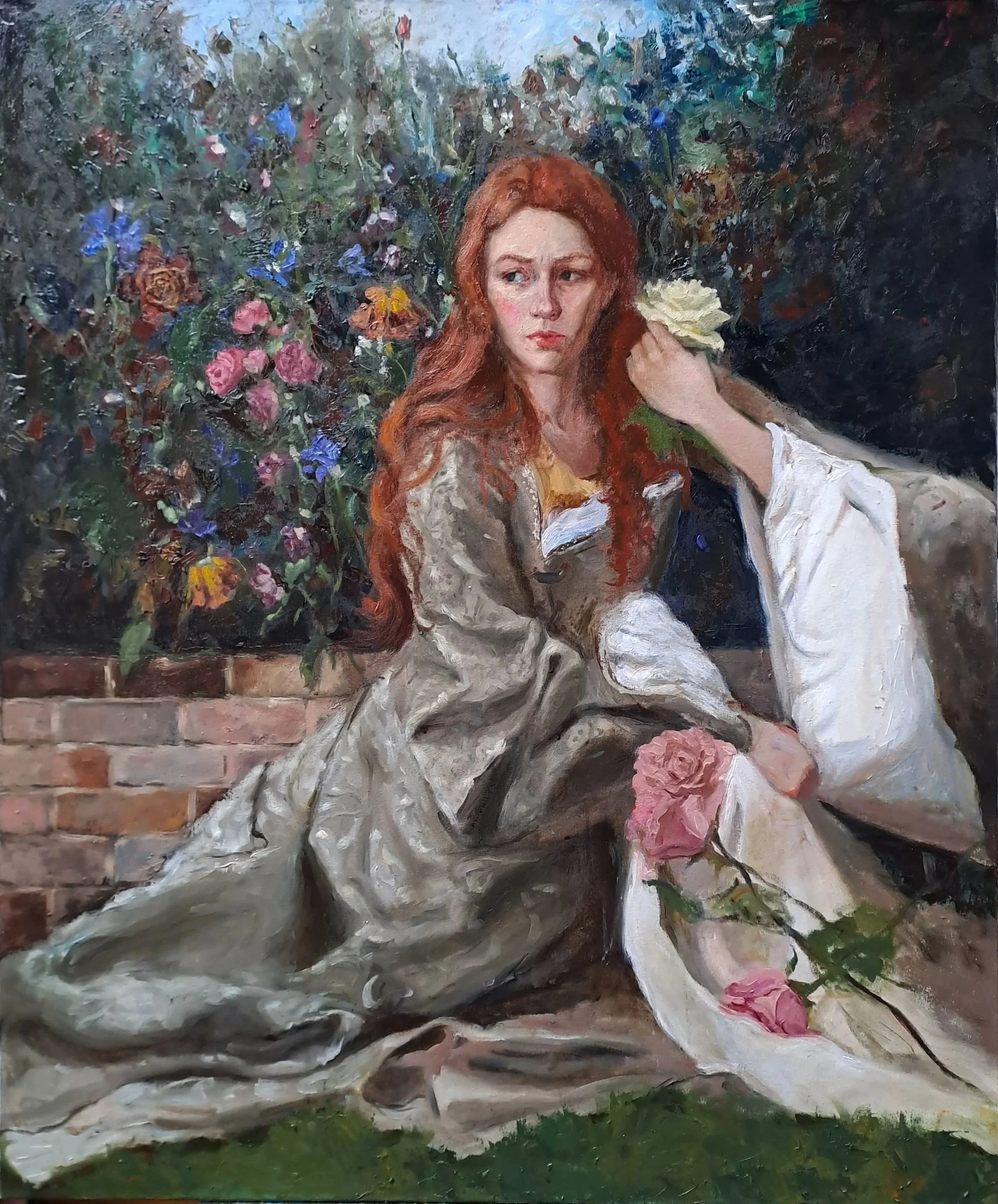 Rosa's Upset, 47 x 39", oil on canvas.