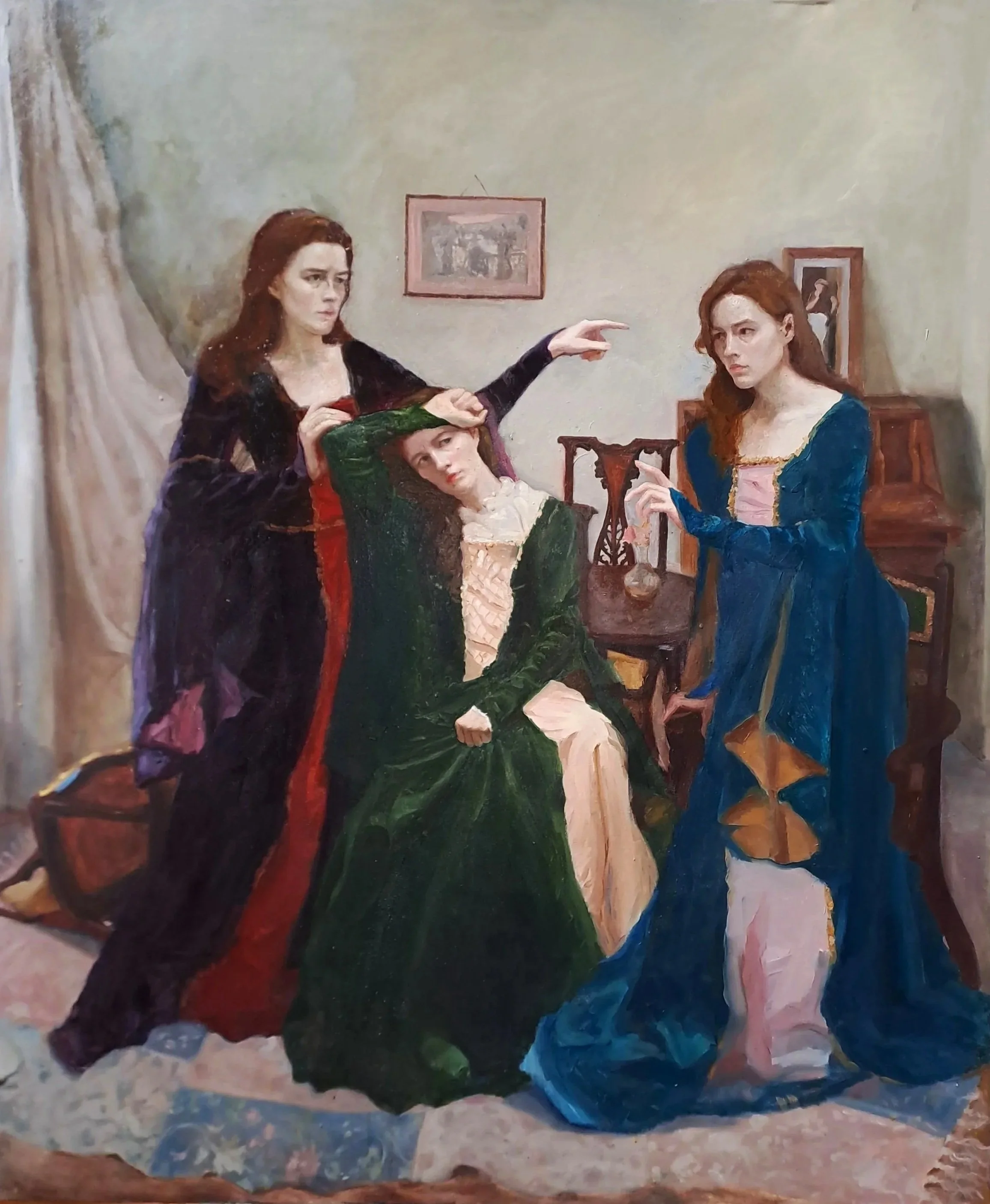 Love Confined, 47 x 39", oil on canvas.