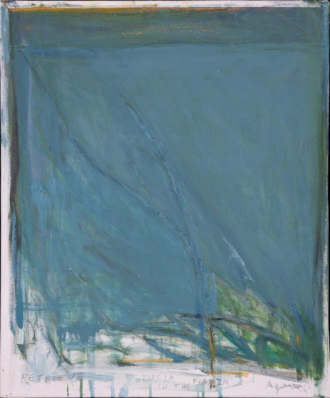 Francesco Agresti
Luccio in the Piazza / Retrieval, 2025
Saeta Series
Veneer tape, acrylic, chalk, gouache
24 (H) X 20 (W) in.