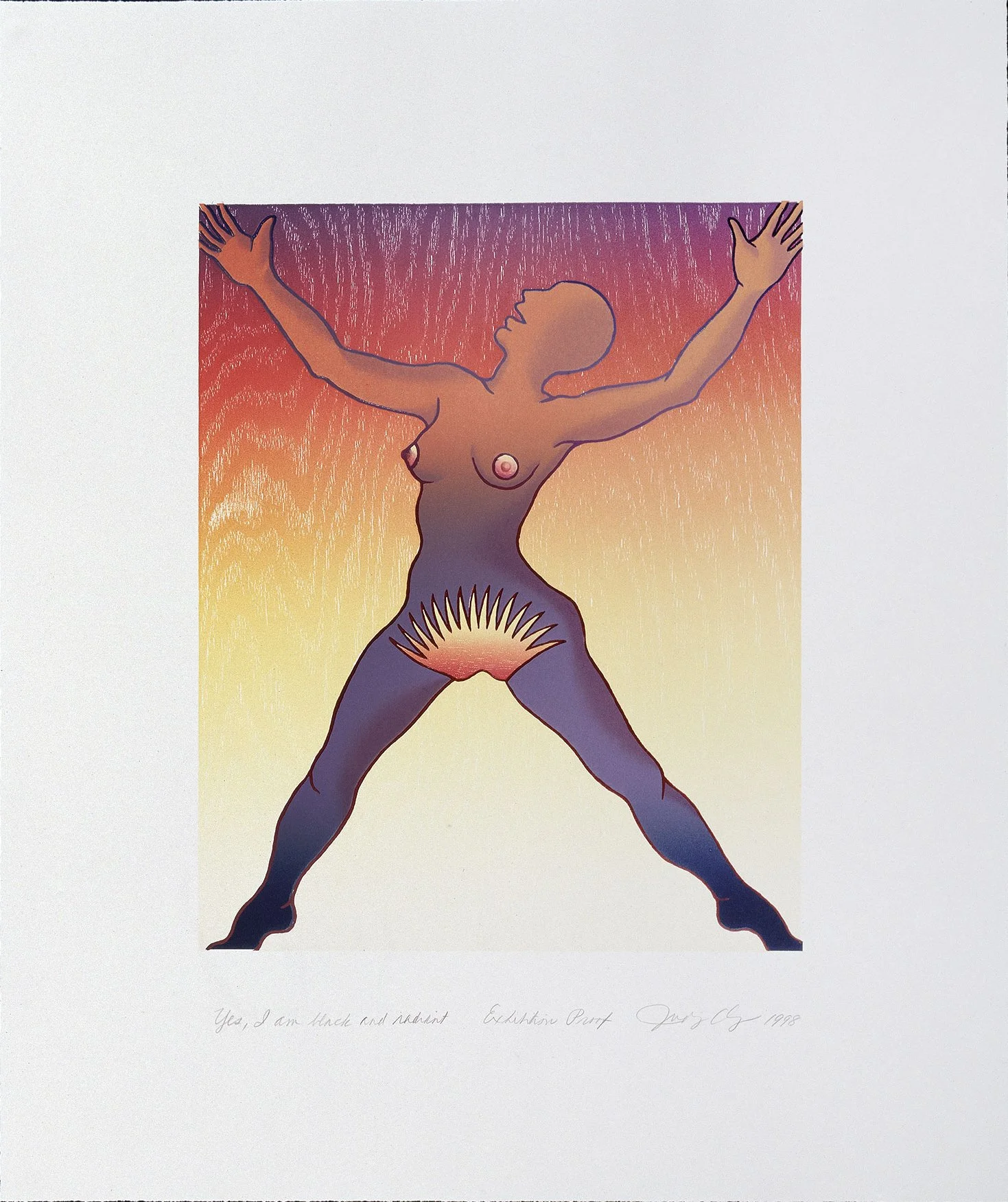 Judy Chicago | Yes I Am Black and Radiant (Diptych)