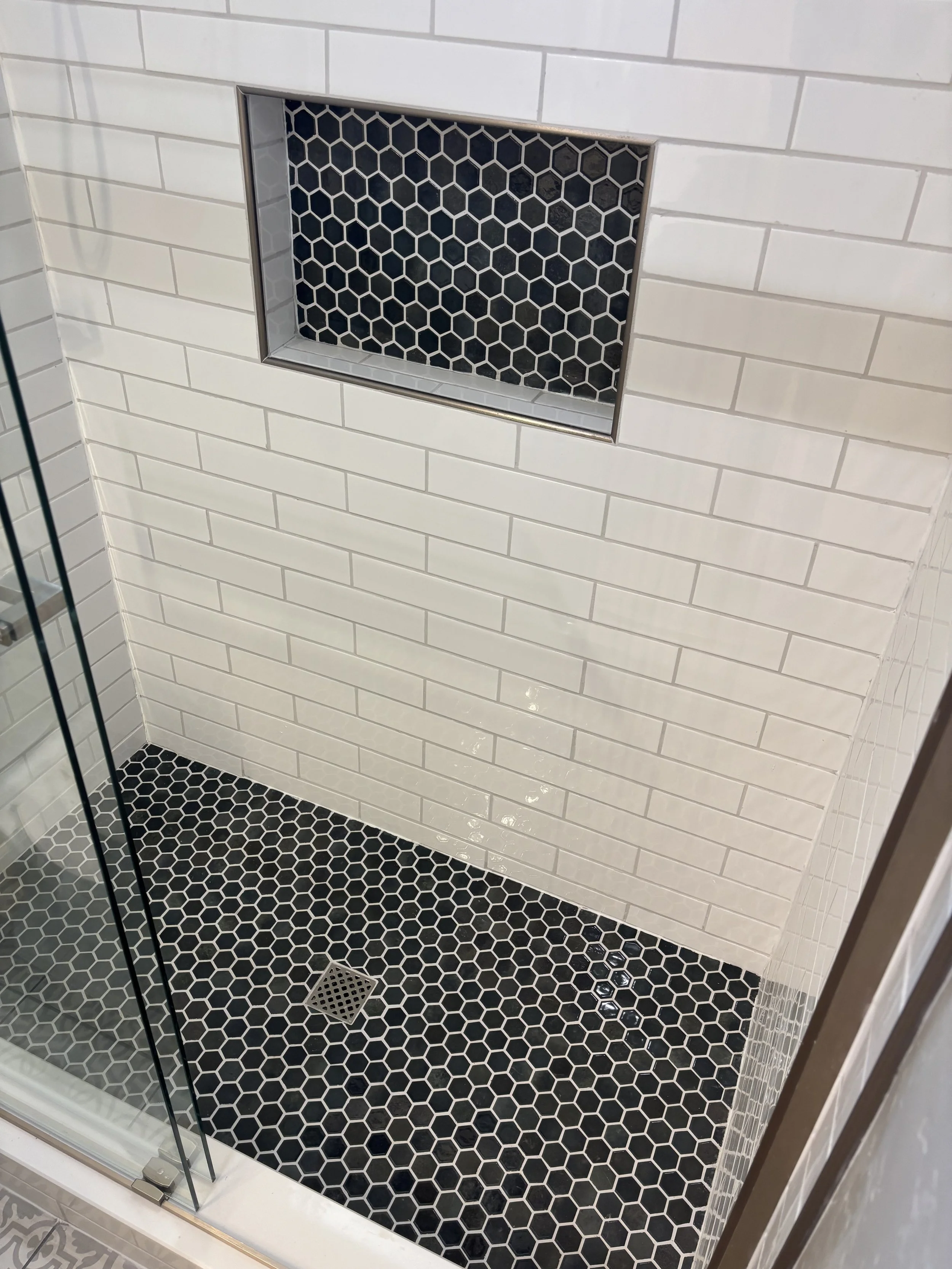 Fiberglass Bathtub to Custom Tiled Walk-In Shower - Phoenix