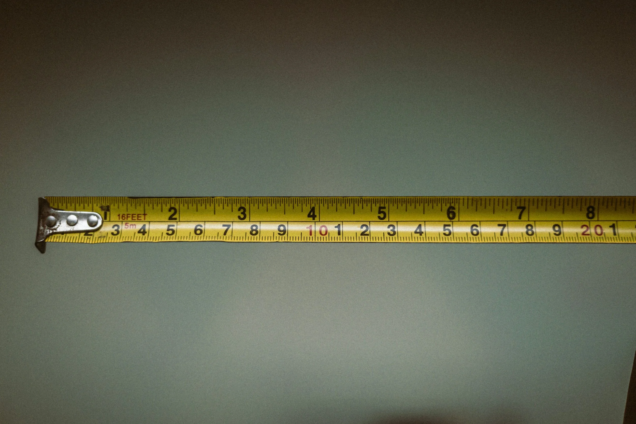 Image of a tape measure extended to 7 inches