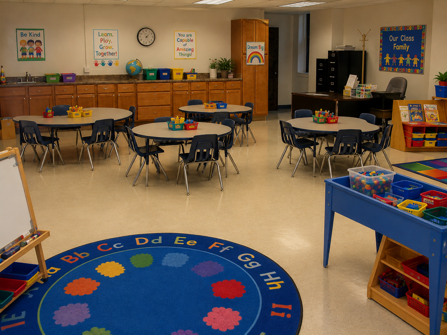 Expanded Classroom - New Flooring / Cabinetry