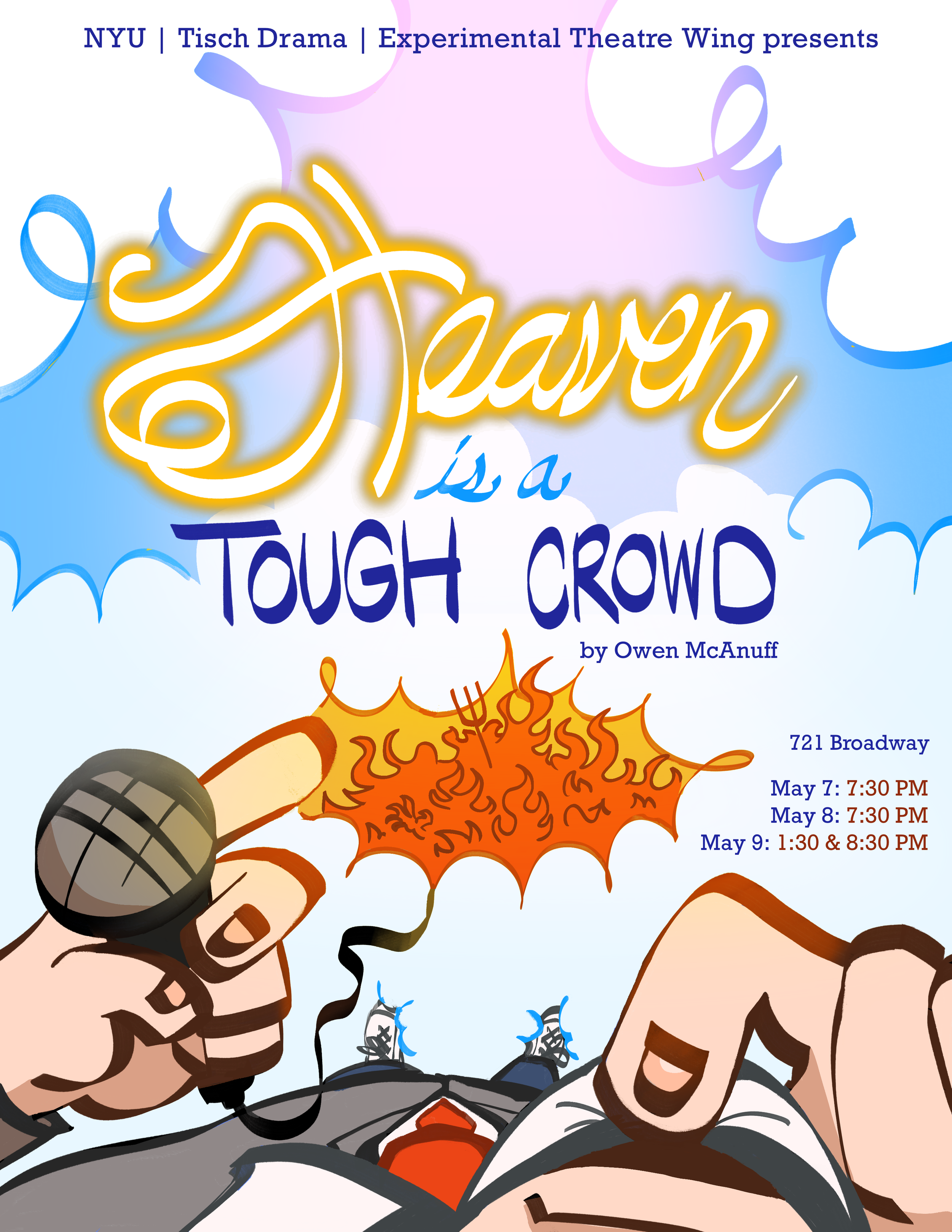 "Heaven is a Tough Crowd" Show Poster | digital, 8.5" x 11"