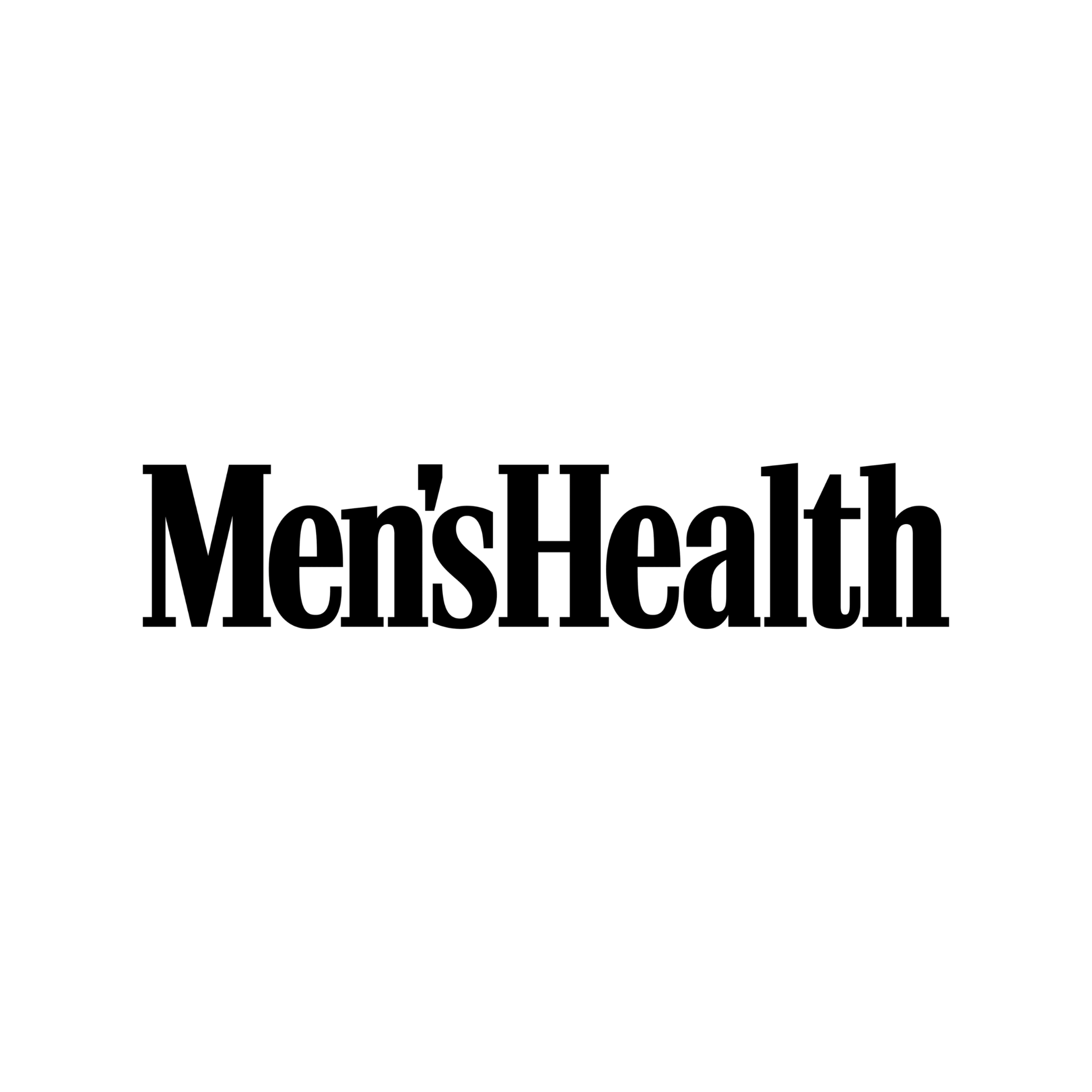 Black text reading 'Men's Health' on a white background.
