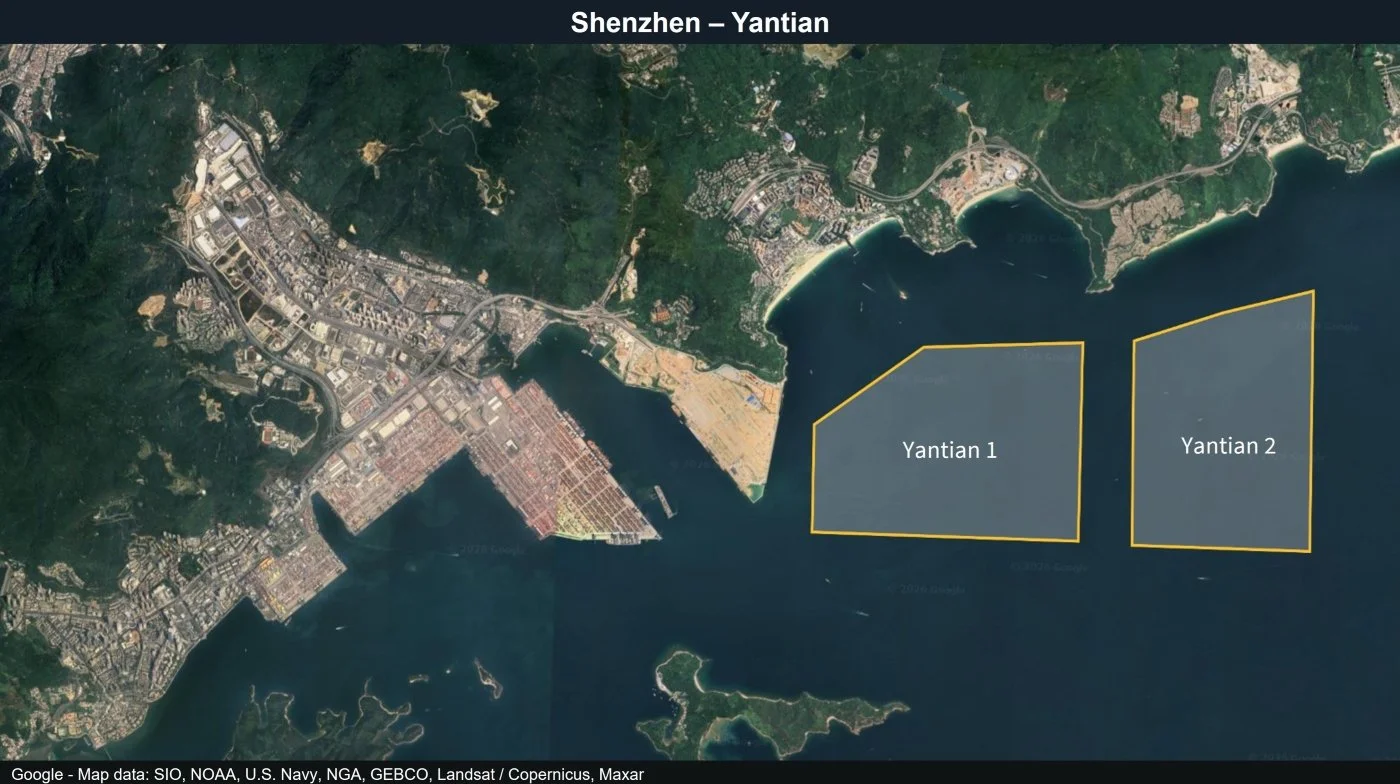 Shenzhen Yantian anchorages for Port Congestion Index