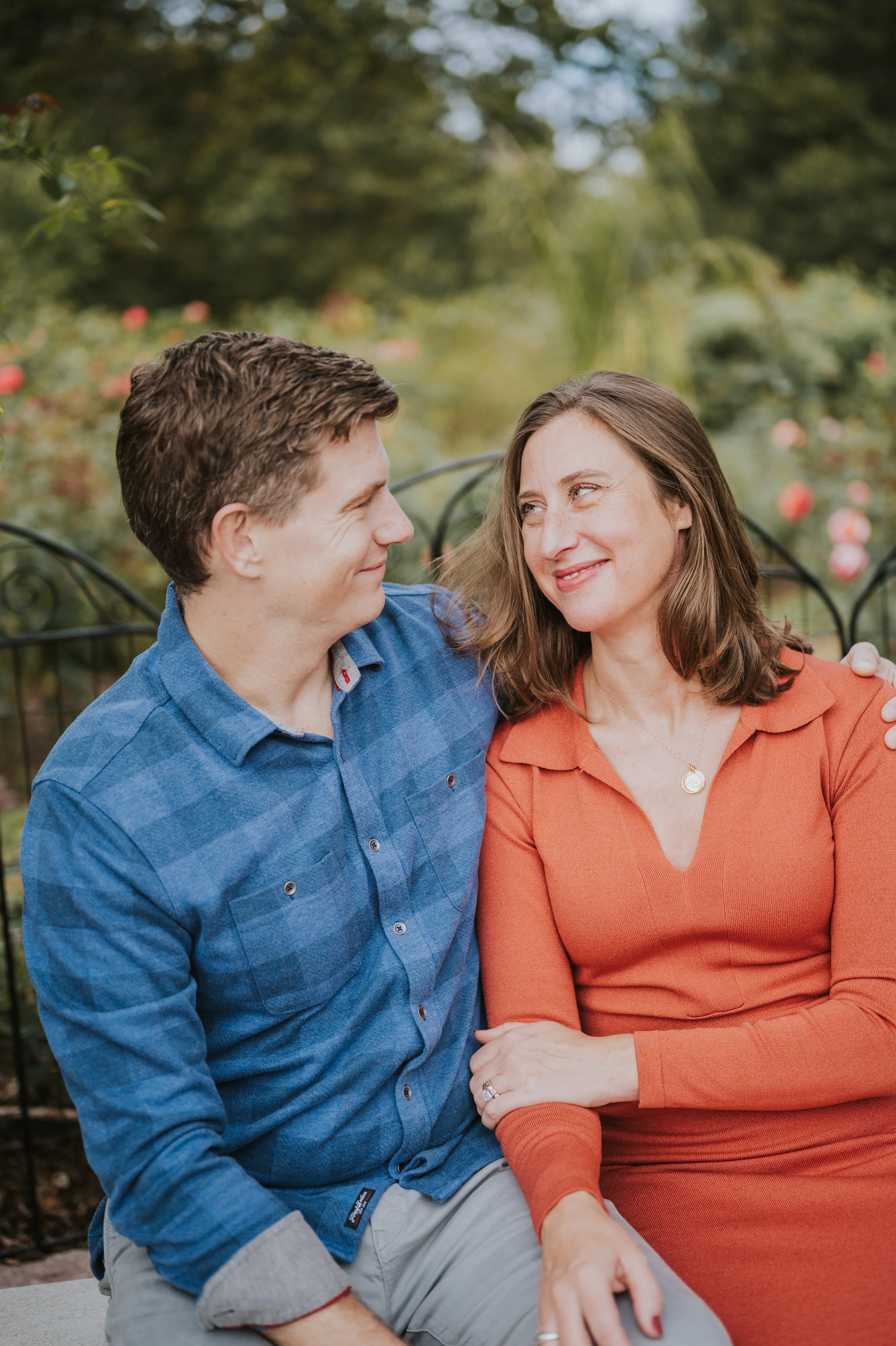 Family photography at Bon Air Rose Garden in Arlington, VA