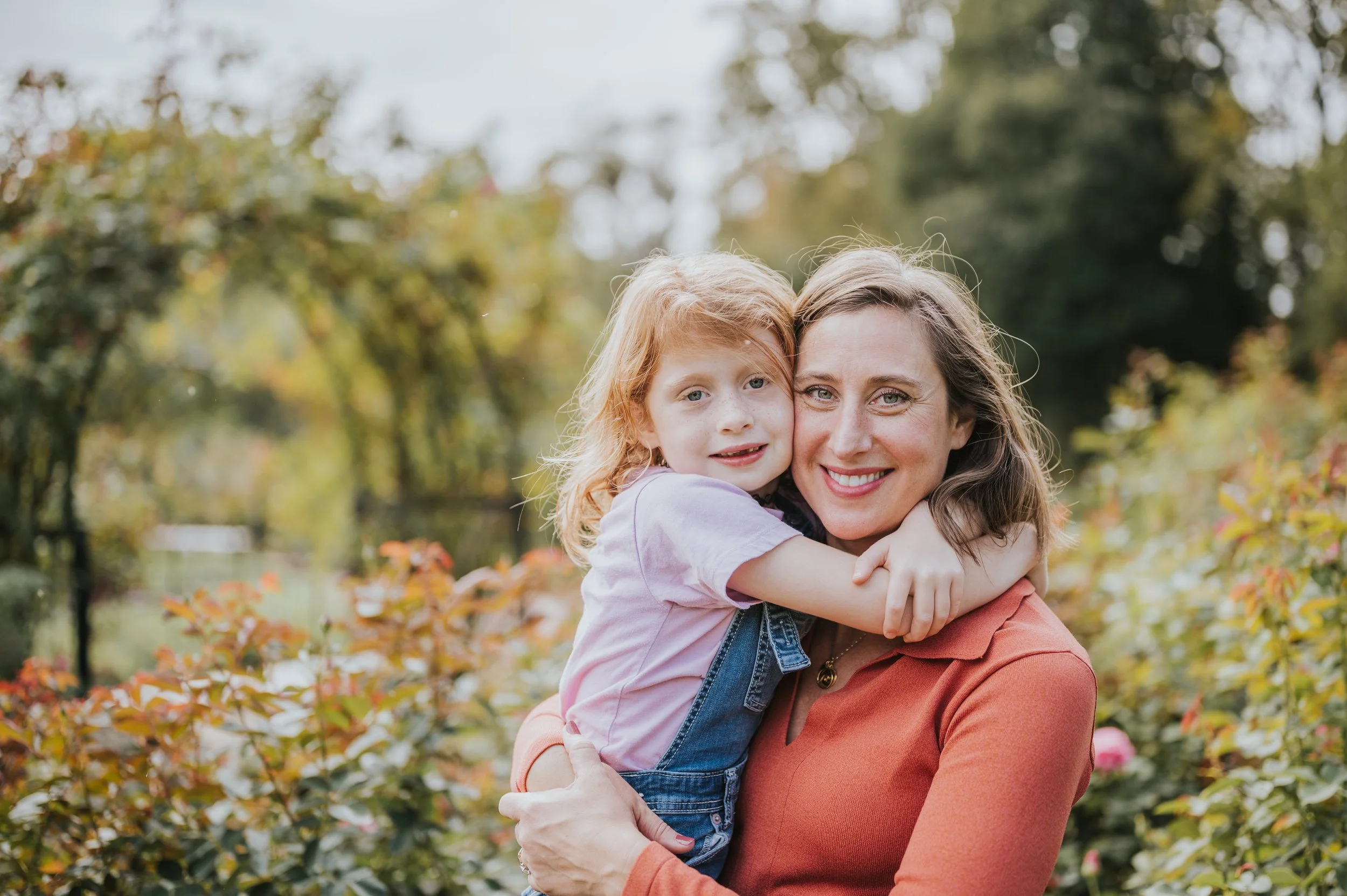 Family photography at Bon Air Rose Garden in Arlington, VA