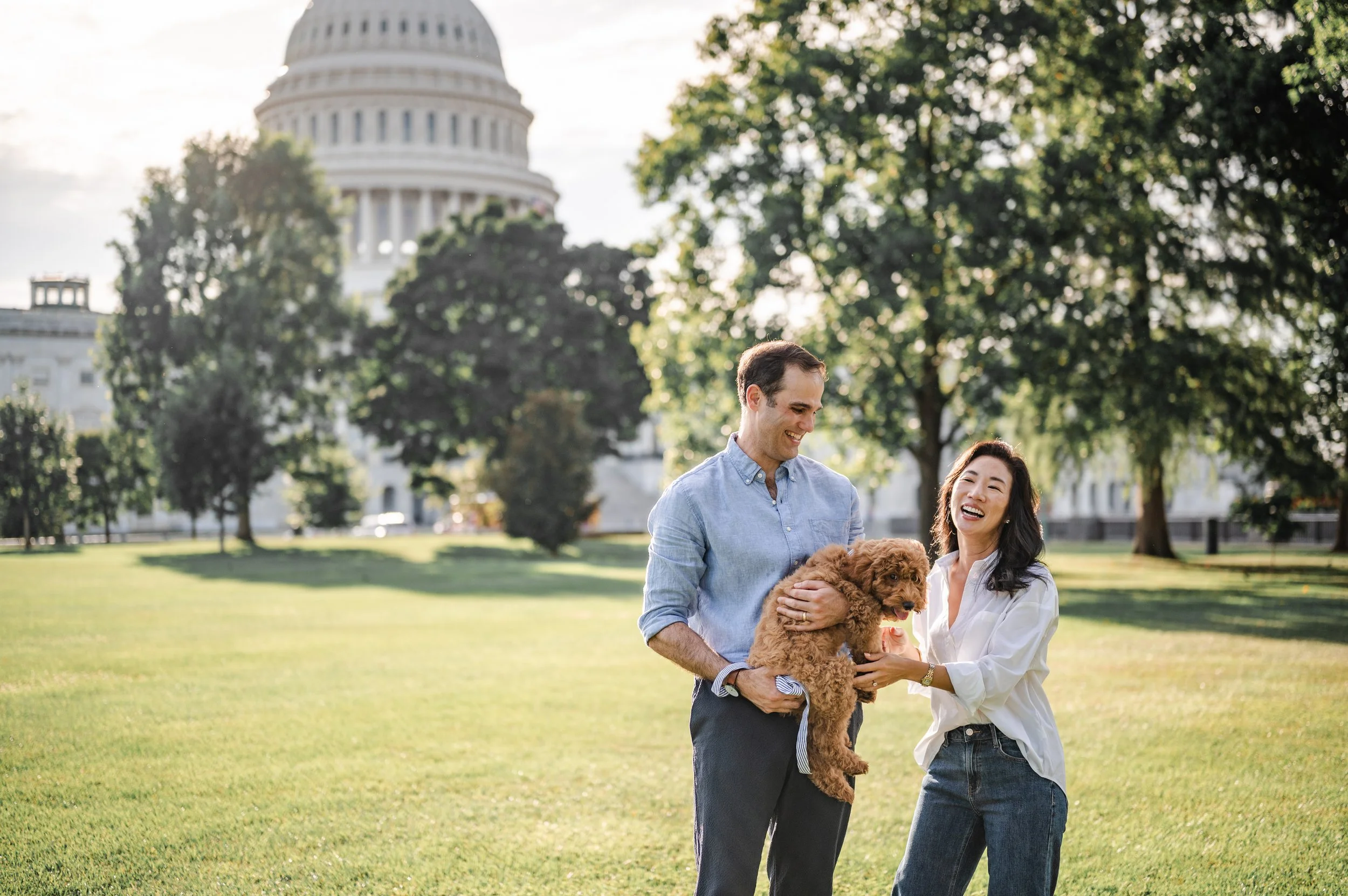 Family photography at the capitol building in Washington, DC