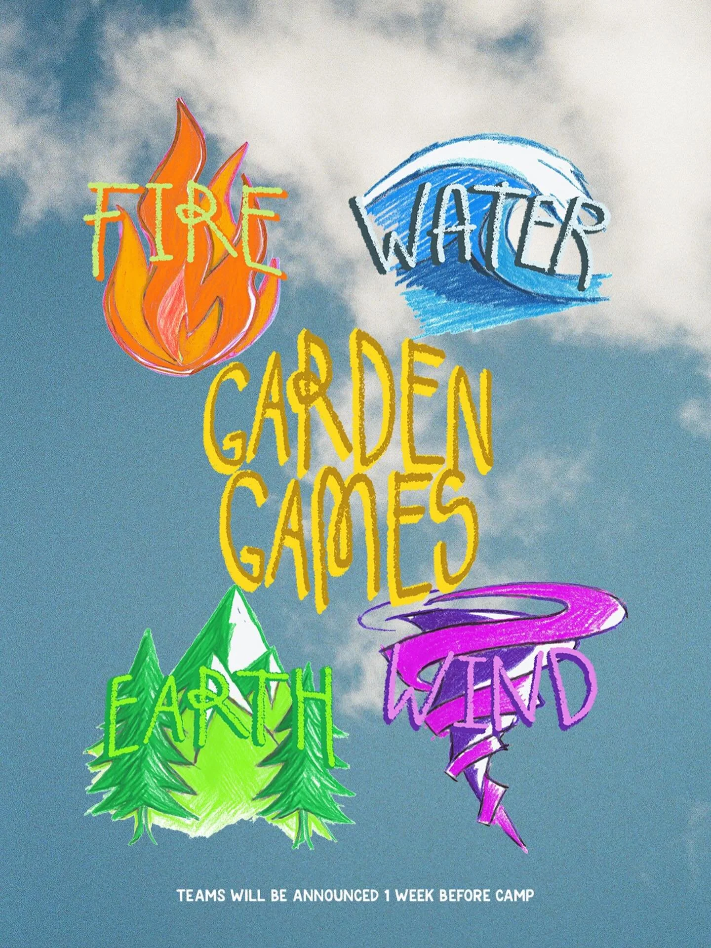 INTRODUCING&hellip;..
GARDEN GAMES 🔥🌊🏔️🌪️

CAMP COMPETITION JUST GOT BETTER
FIND OUT YOUR TEAM 1 WEEK BEFORE CAMP!

tag someone you need on your team 🫡