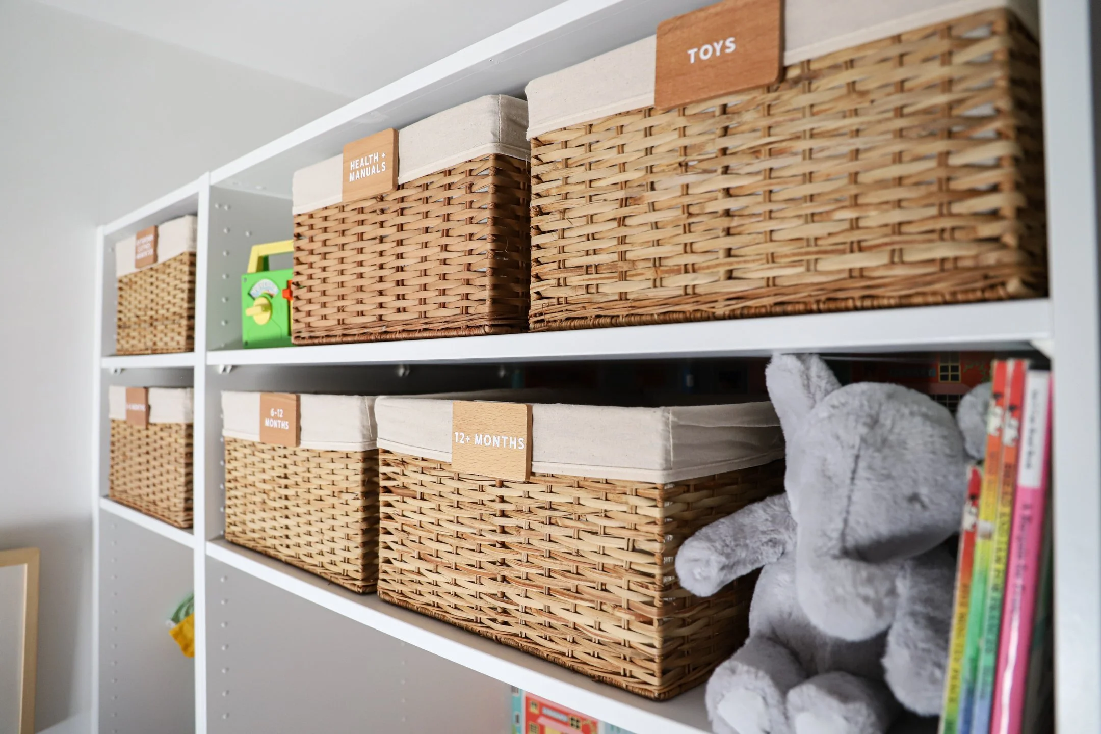 Julianna Strickland nursery closet storage