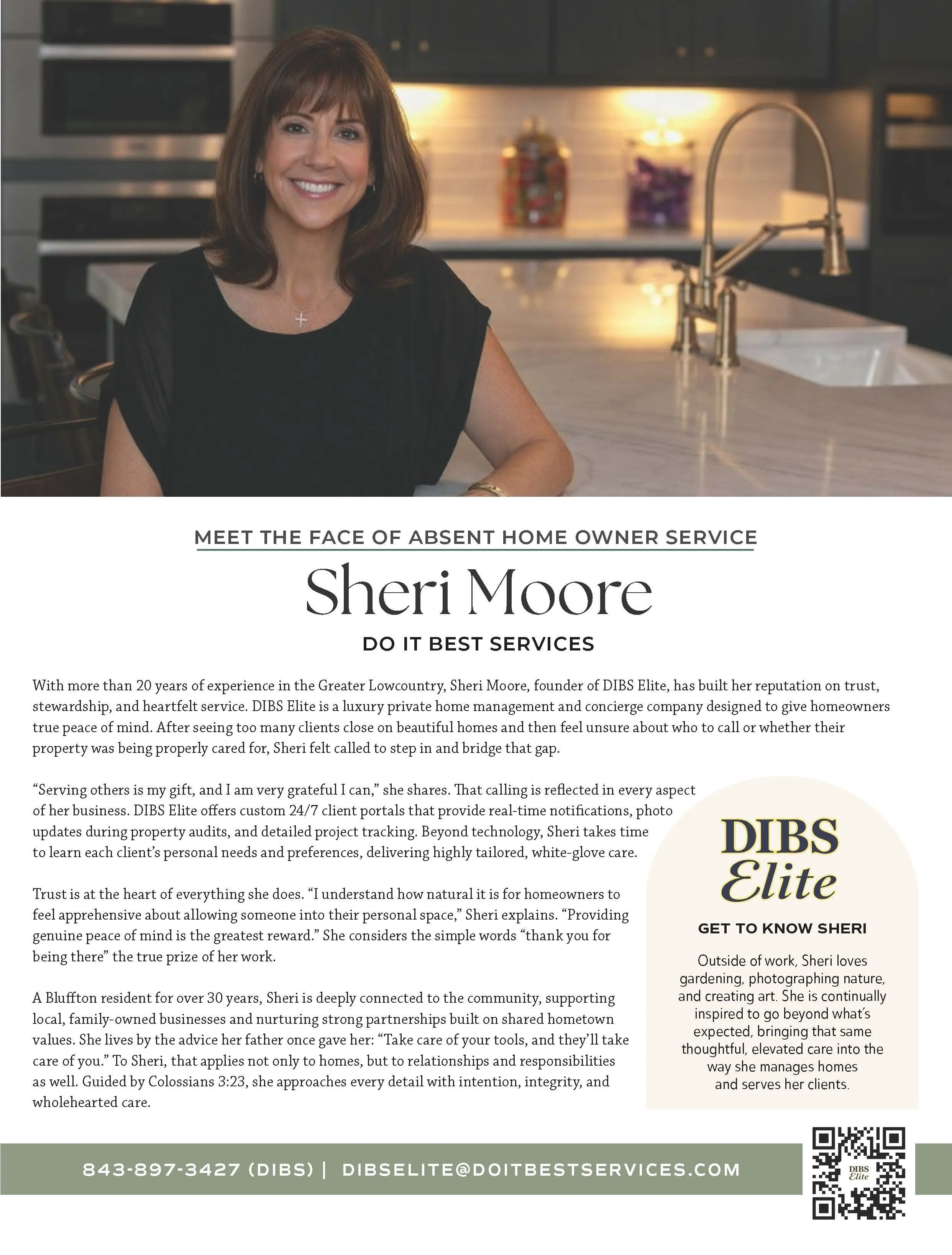 Anther wonderful article about Sheri Moore, her dedication to homeowners and managing homes in the Lowcountry.