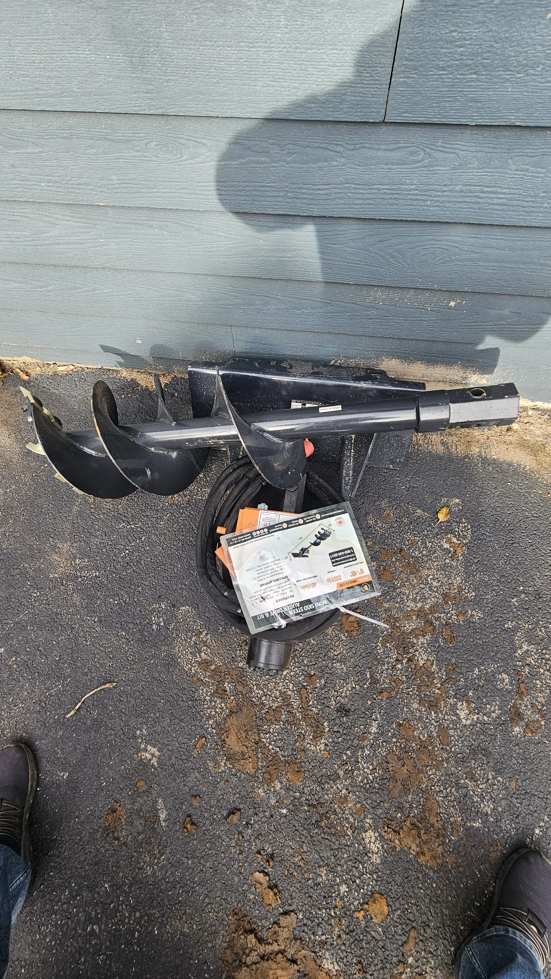 Wolverine Mini Skid Steer Auger Drive and 12 inch Bit