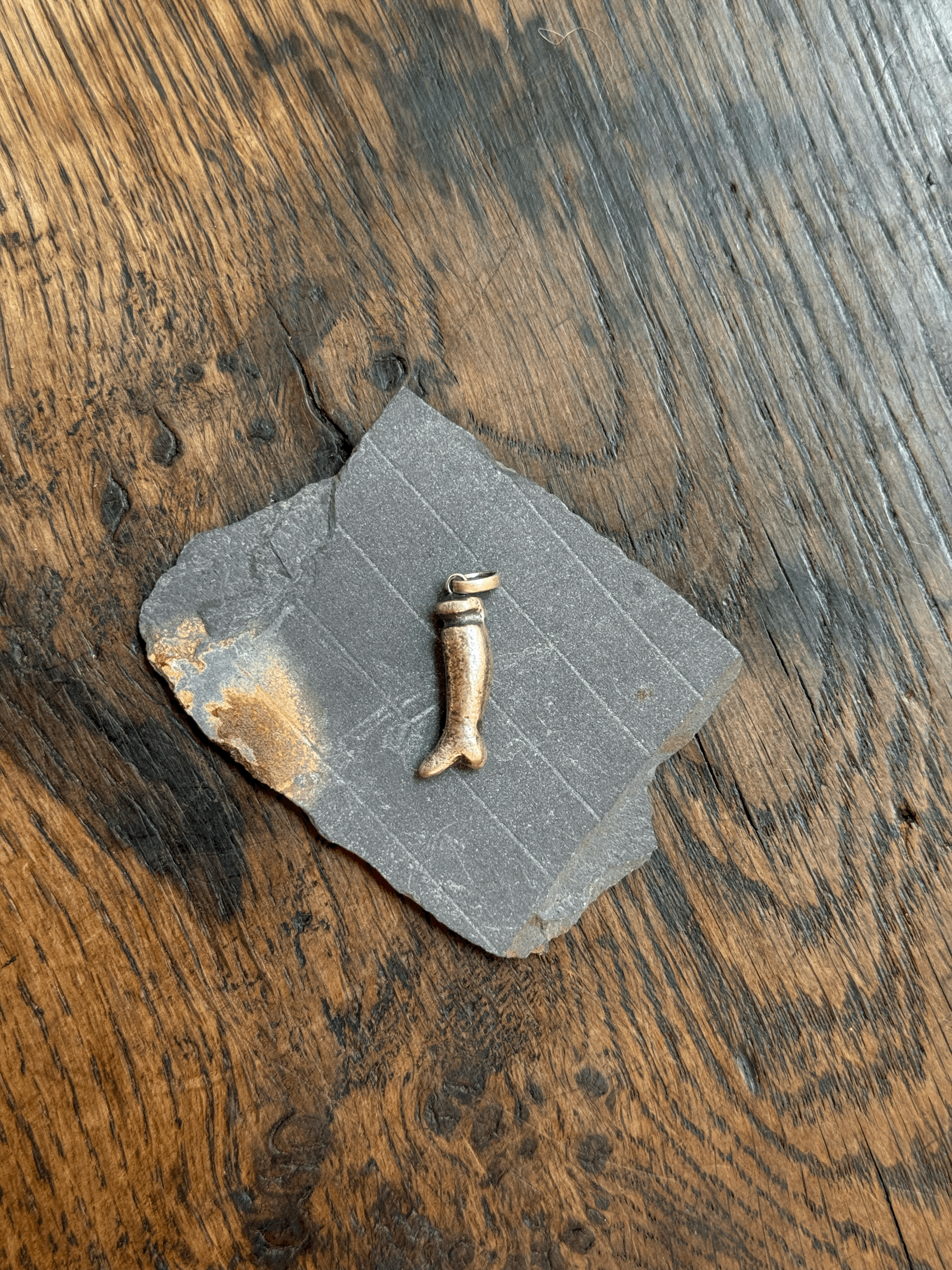 Found Dolls Leg Charm Sterling Silver