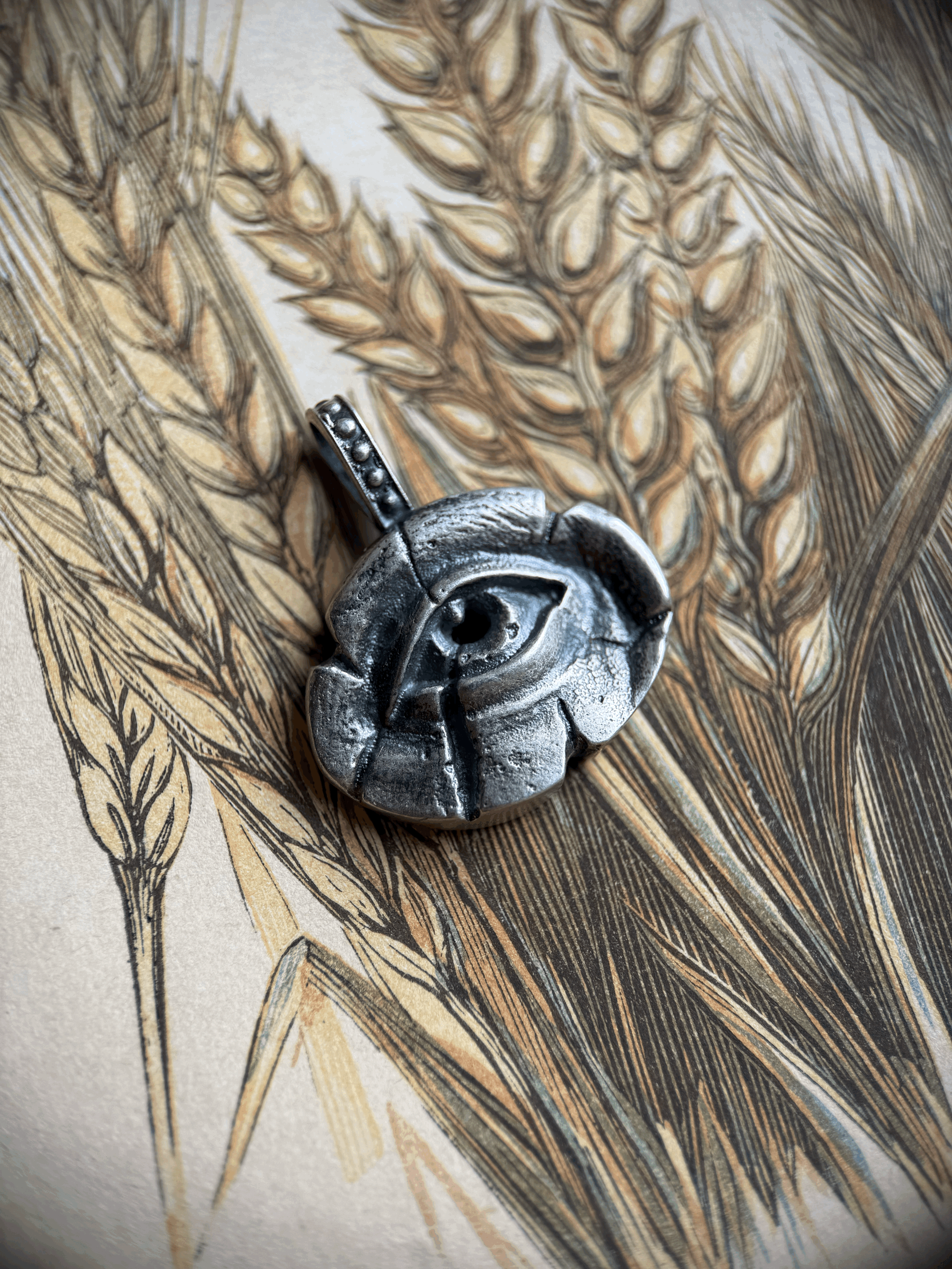 Eye of the beholder Cup and Ring talisman in Sterling Silver