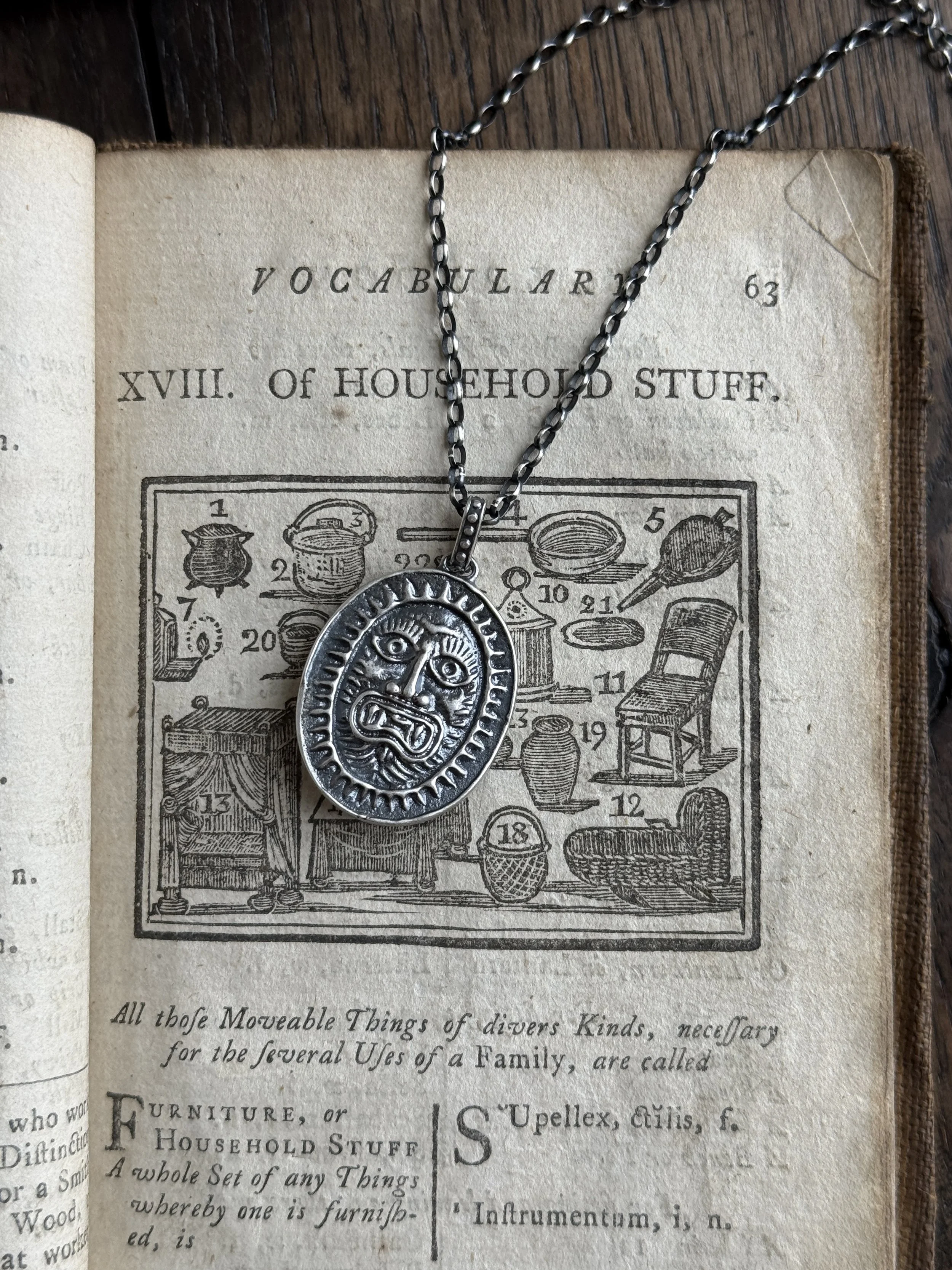 The Wild Man Bartmann Jug medallion in Sterling Silver