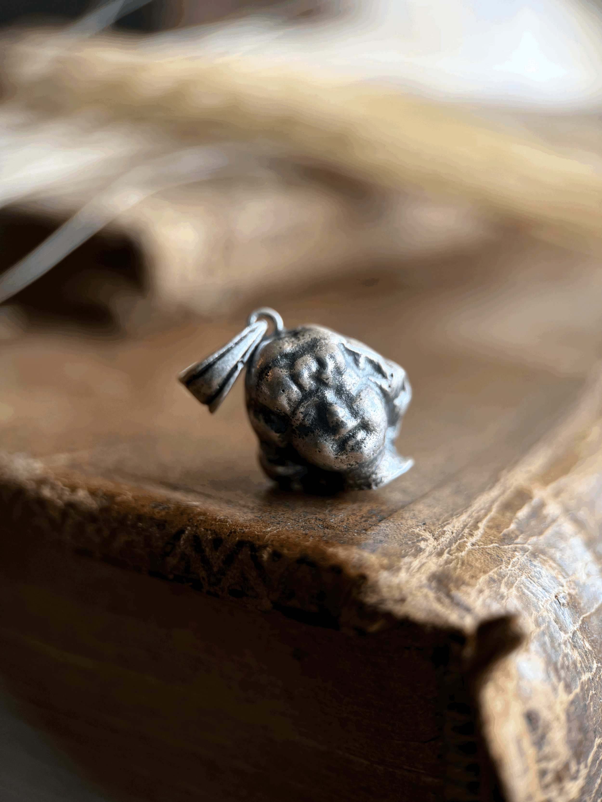 Found Doll Head necklace in Sterling Silver