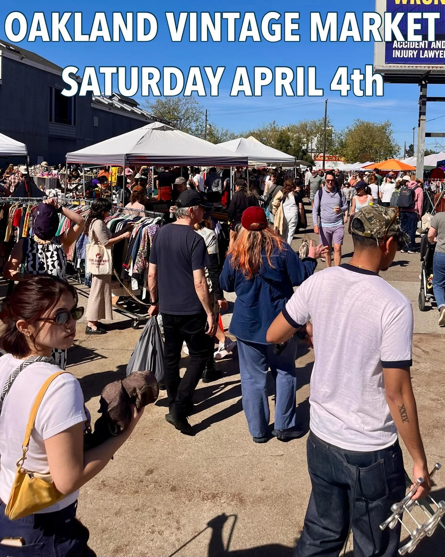 Oakland Vintage Market is THIS SATURDAY, April 4th - 222 Jefferson St., Oakland, CA. 10AM - 3PM. FREE ADMISSION. @narrativeoakland @oaklandvintagemarket
