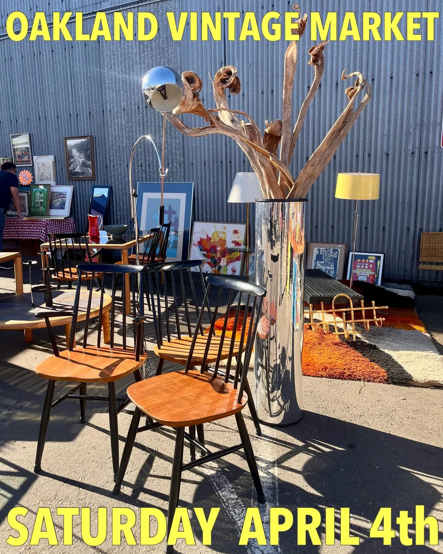 Oakland Vintage Market is THIS SATURDAY, April 4th - 222 Jefferson St., Oakland, CA. 10AM - 3PM. FREE ADMISSION. @narrativeoakland @oaklandvintagemarket