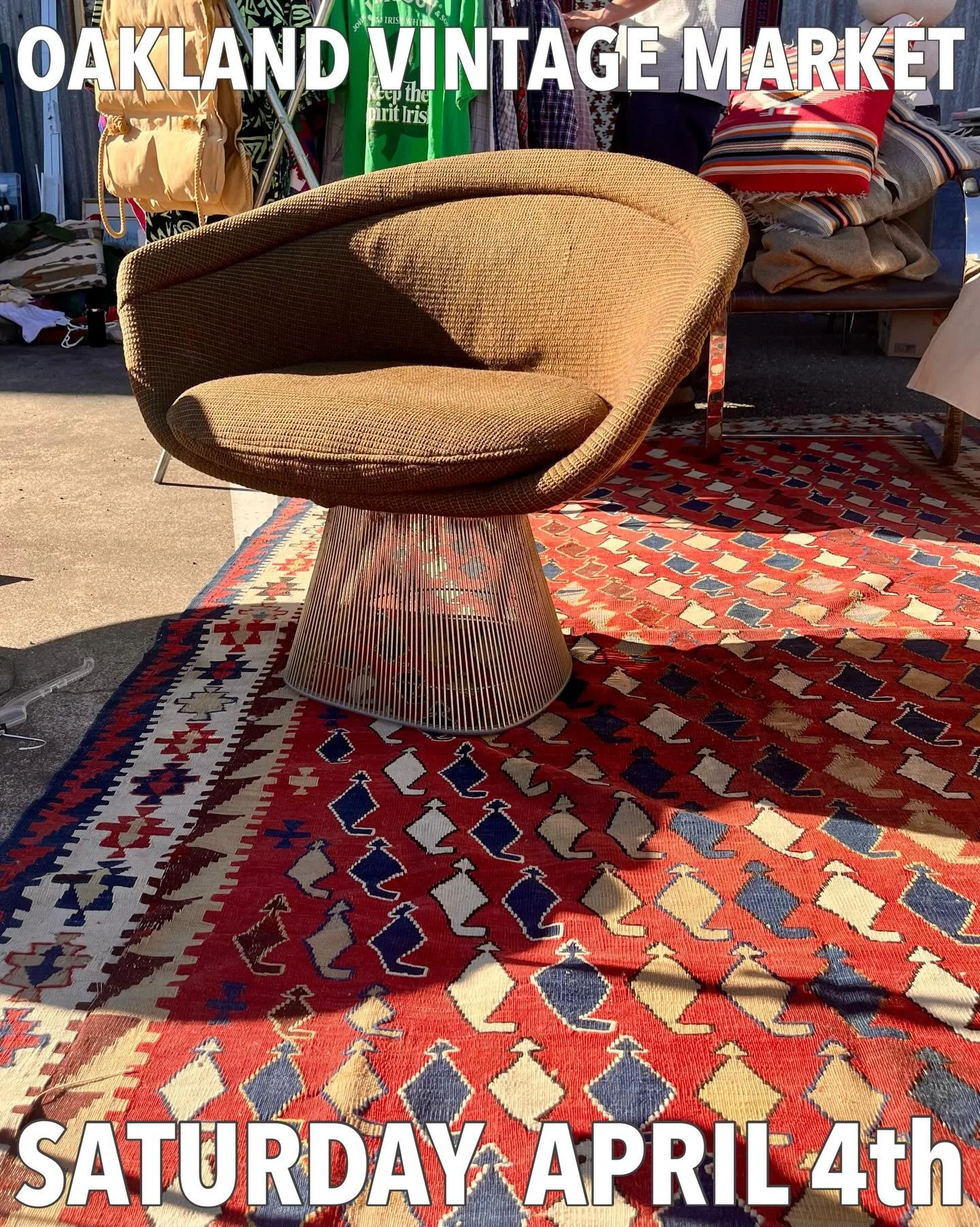 Oakland Vintage Market is THIS SATURDAY, April 4th - 222 Jefferson St., Oakland, CA. 10AM - 3PM. FREE ADMISSION. @narrativeoakland @oaklandvintagemarket