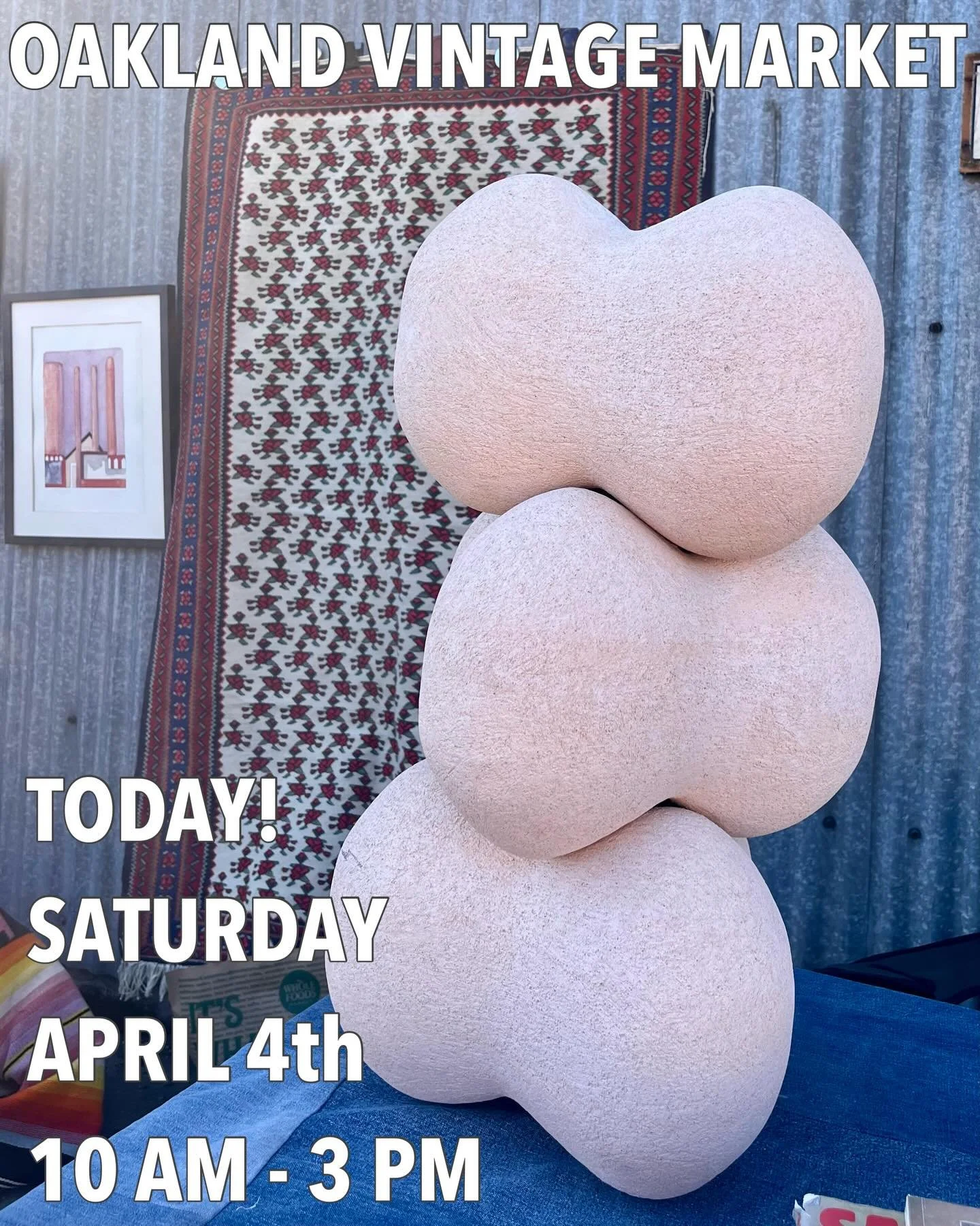 Oakland Vintage Market is TODAY, April 4th - 222 Jefferson St., Oakland, CA. 10AM - 3PM. FREE ADMISSION. @narrativeoakland @oaklandvintagemarket