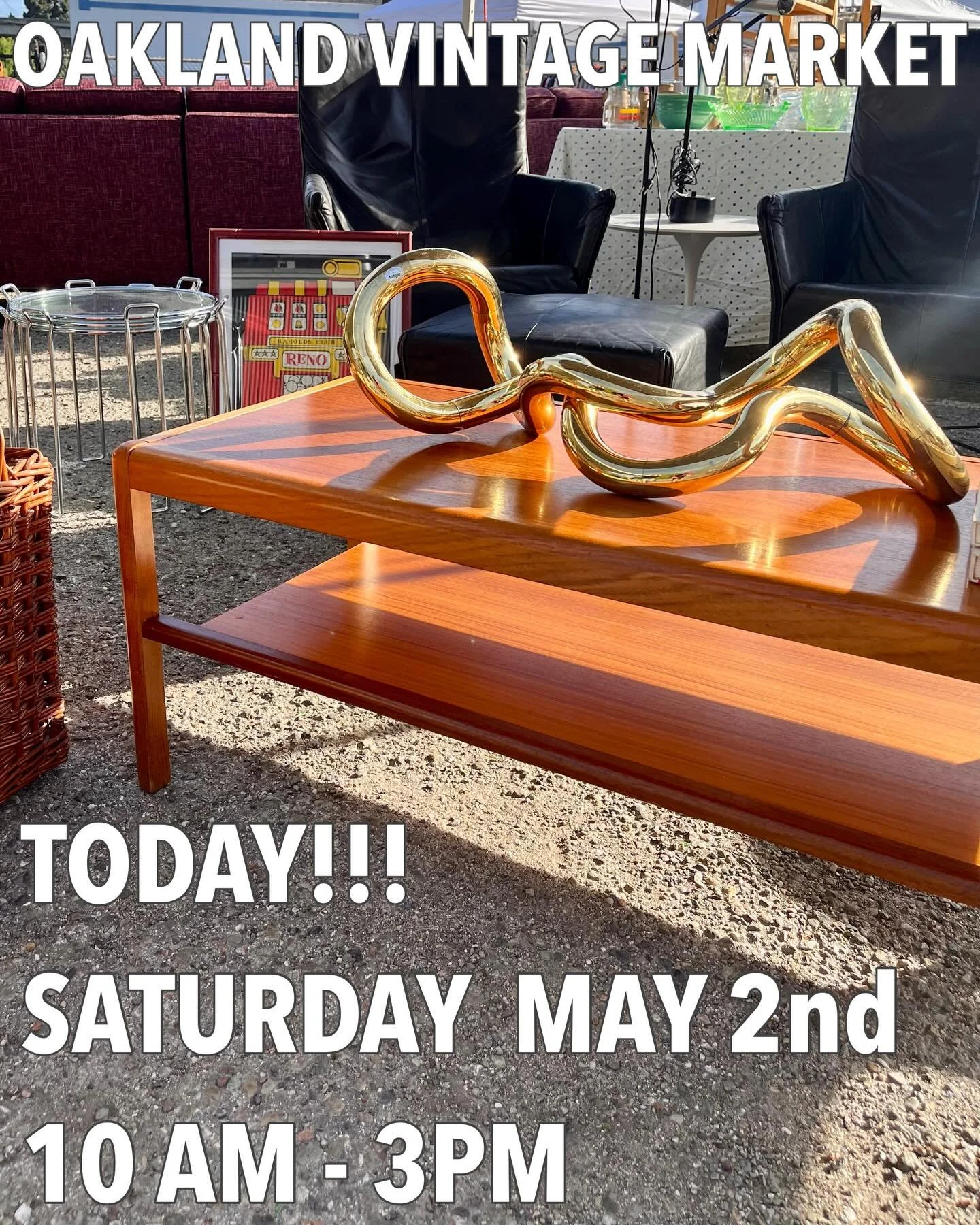 Oakland Vintage Market is TODAY! Saturday, May 2nd - 222 Jefferson St., Oakland, CA. 10AM - 3PM. FREE ADMISSION. @narrativeoakland @oaklandvintagemarket