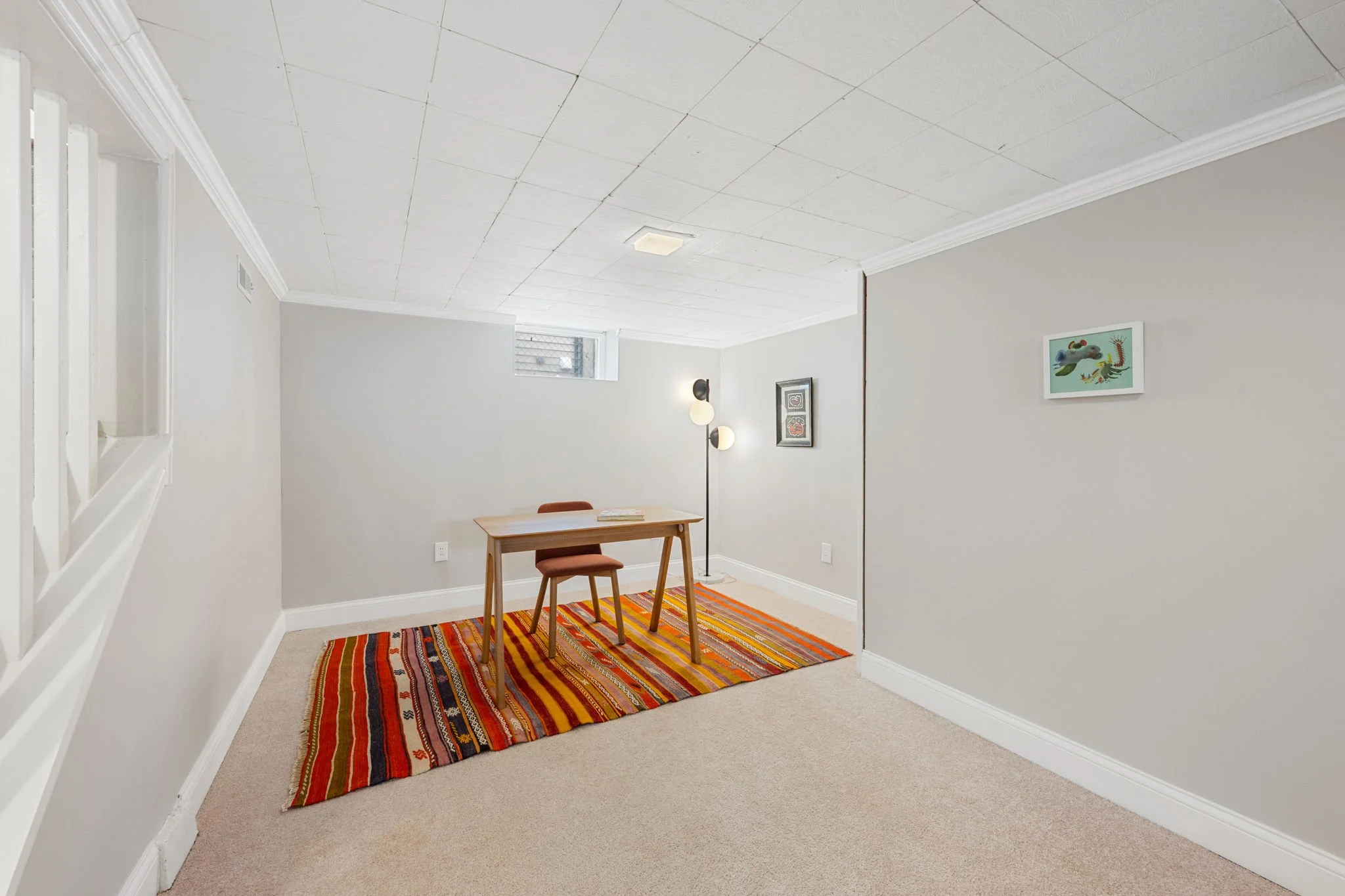AFTER: fully staged lower level office in Saint Louis Park, MN