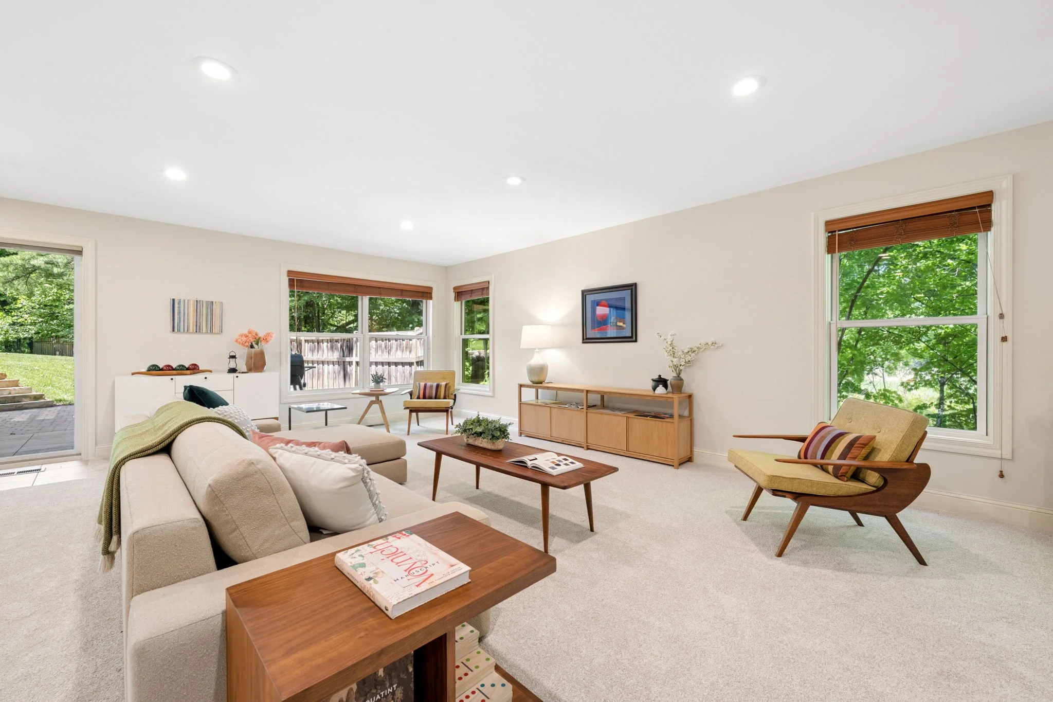 AFTER: a fully staged living room appeals to buyers with multiple offers in the first weekend on market
