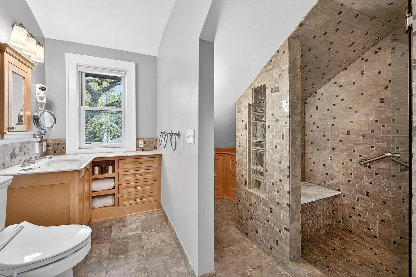 Staged bathroom in updated 1920's Minneapolis home